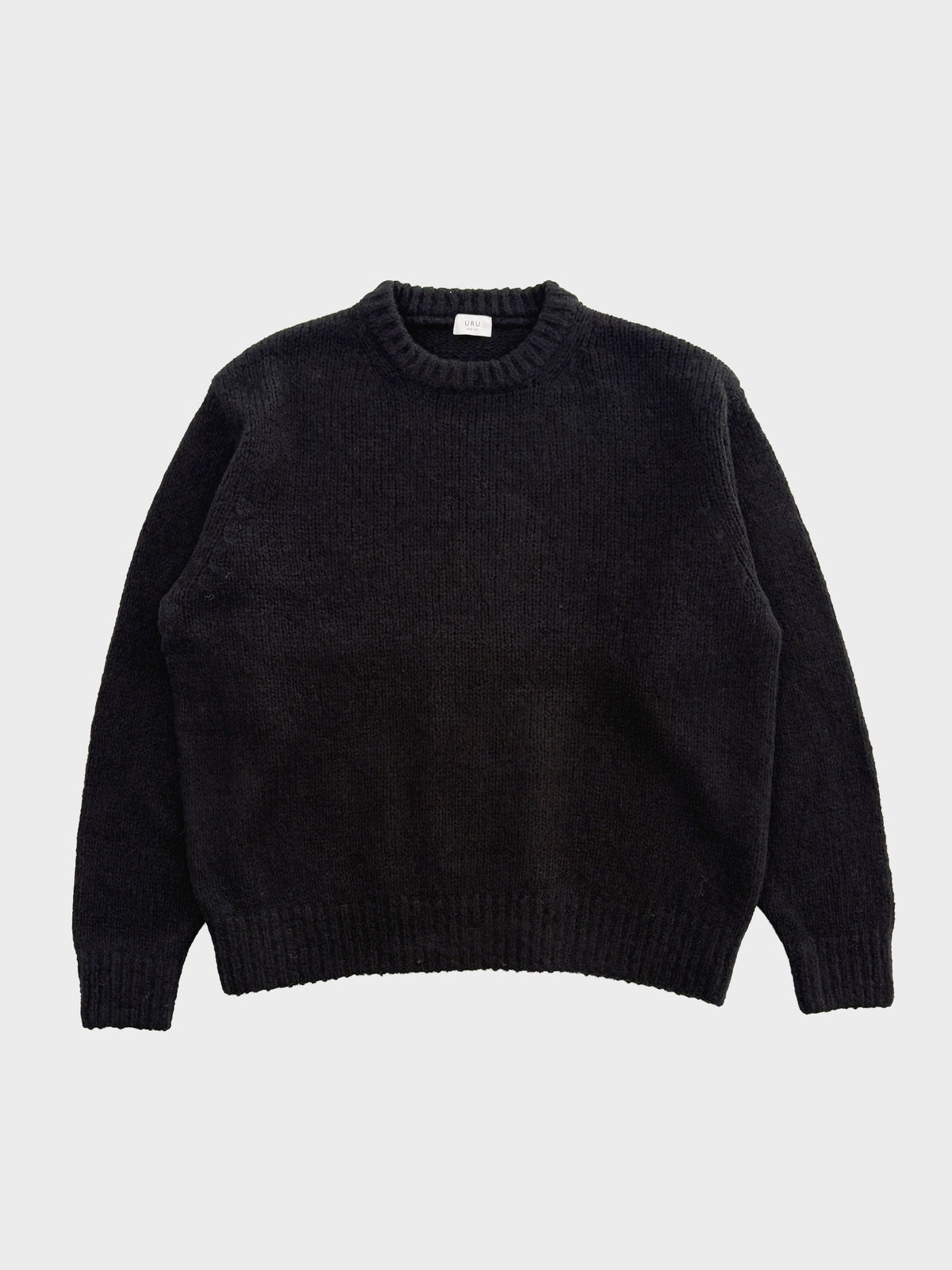 URU / CREW NECK KNIT (BLACK)