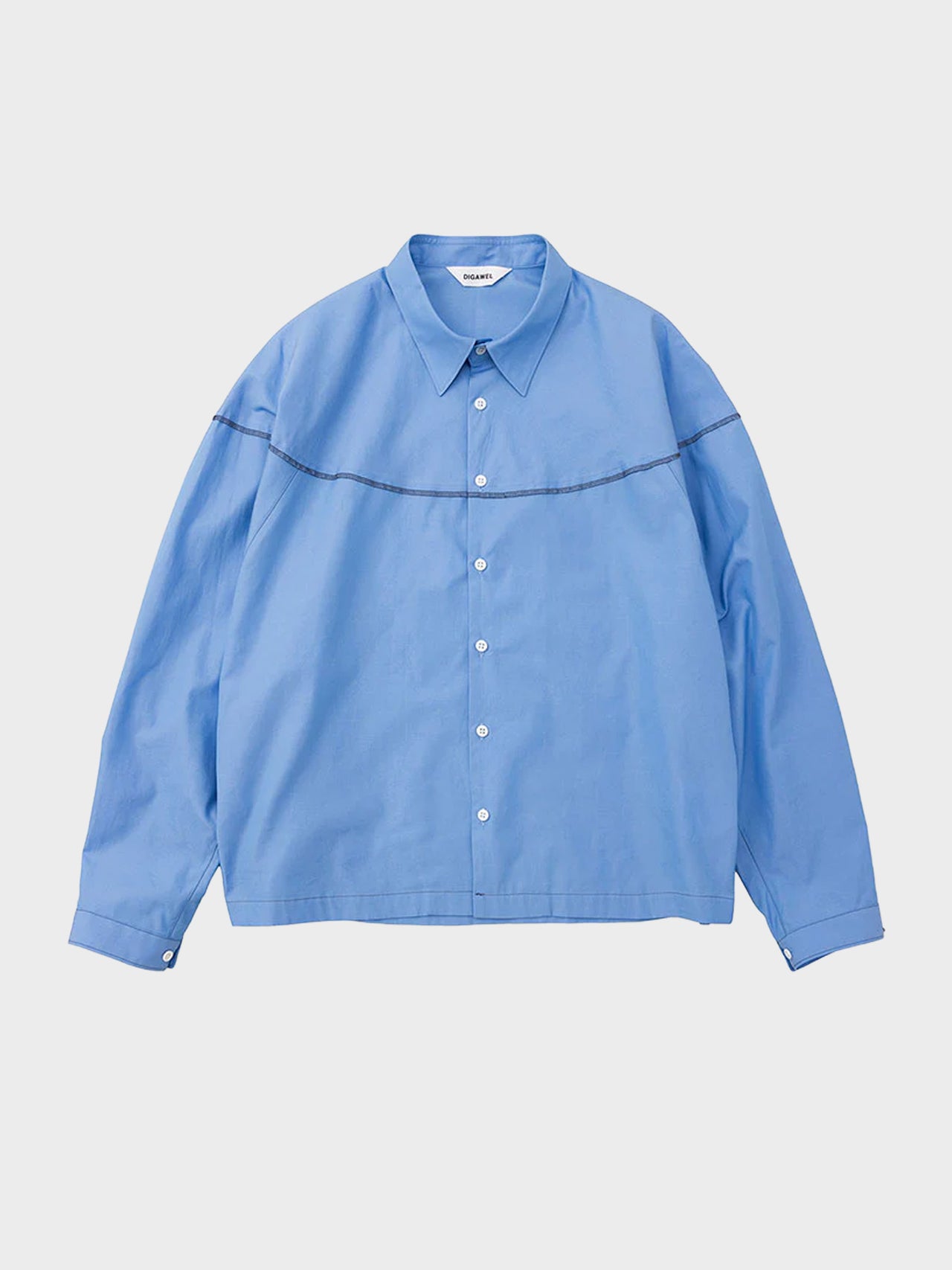 【2月14日(土)12:00販売開始】DIGAWEL / CUP SHOULDER SHIRT(DARK SAX)