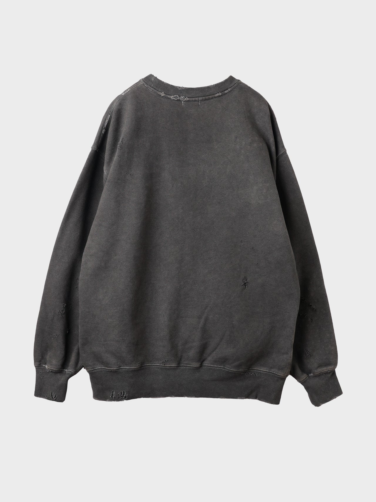 JieDa /  DAMAGE PIGMENT SWEAT CREW (BLACK)