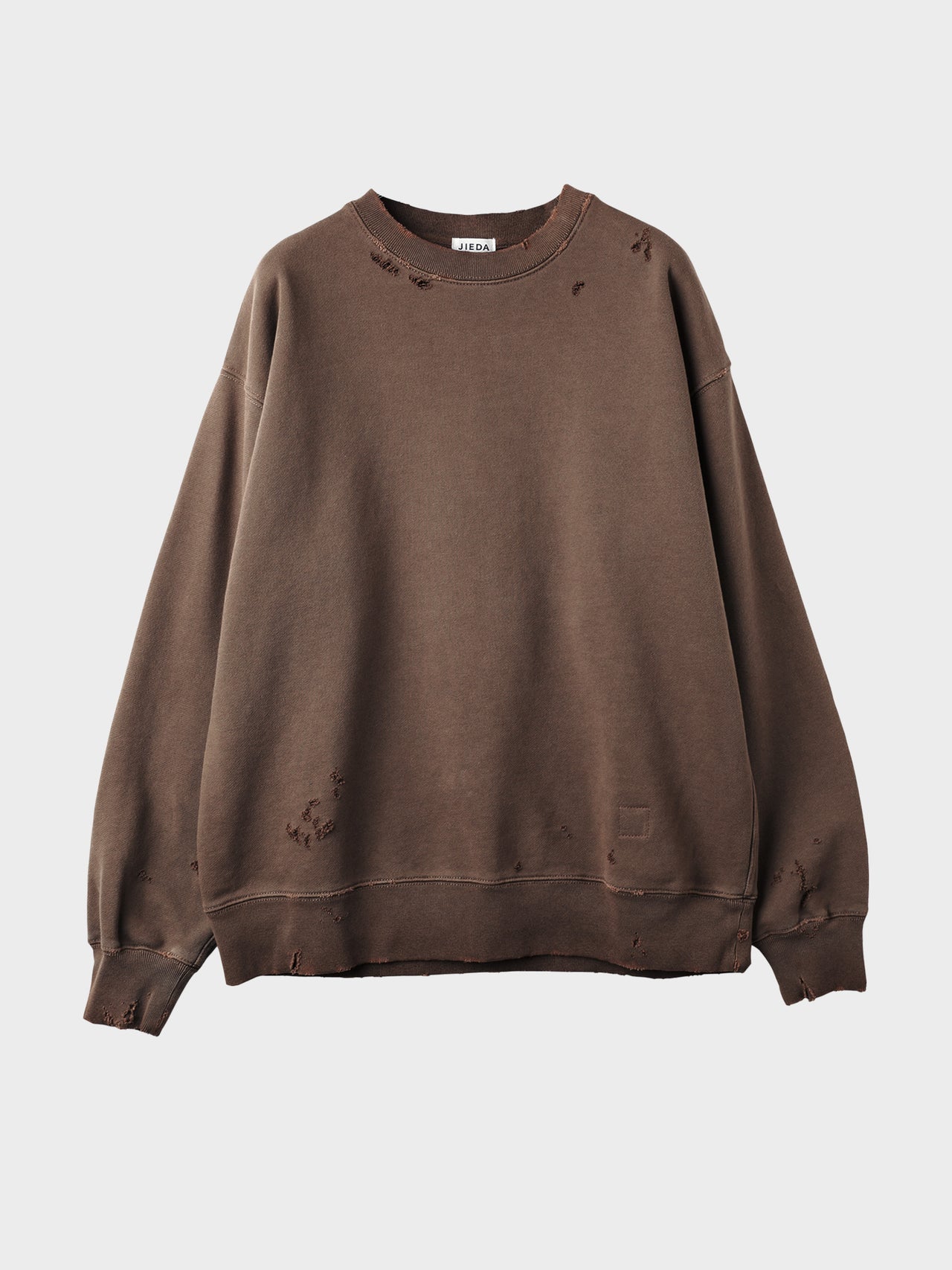 JieDa /  DAMAGE PIGMENT SWEAT CREW (BROWN)