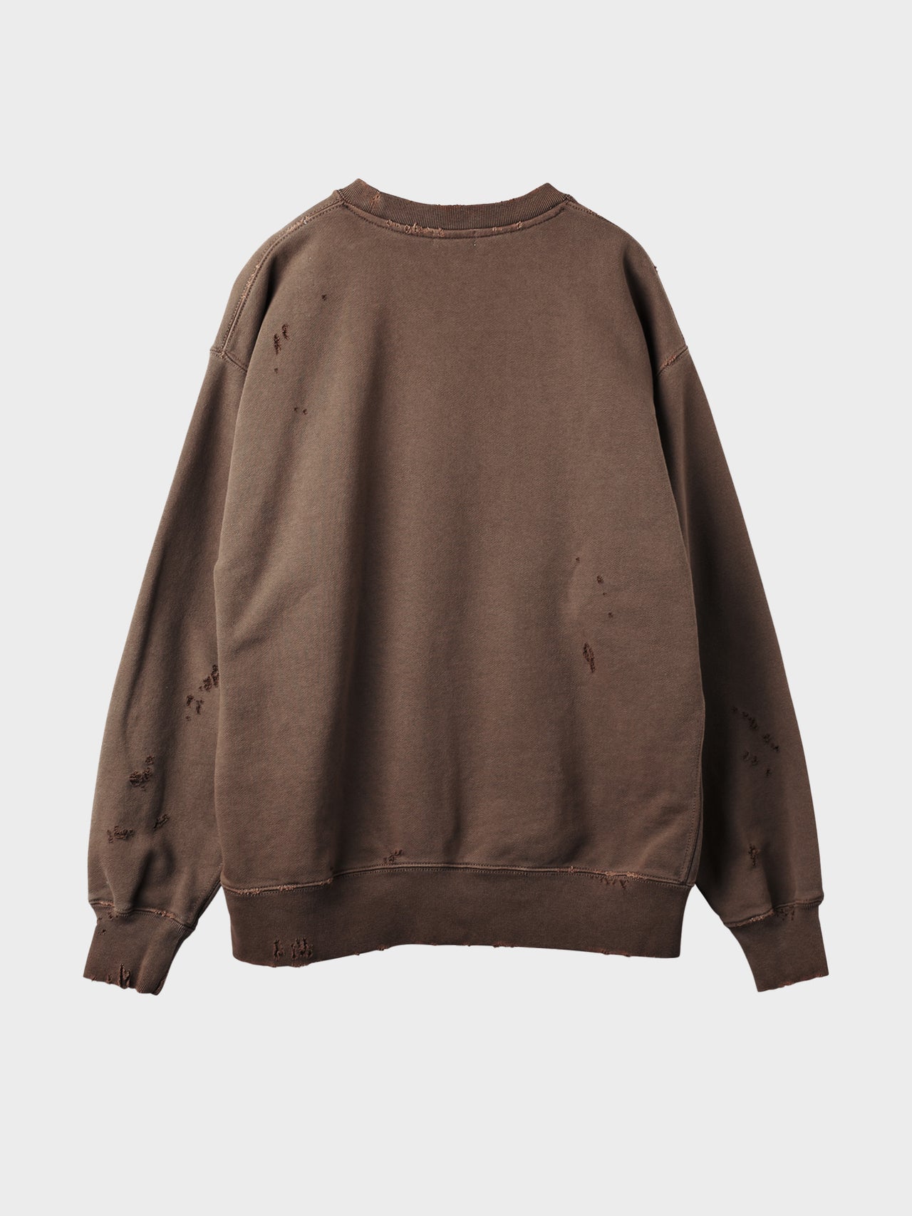 JieDa /  DAMAGE PIGMENT SWEAT CREW (BROWN)