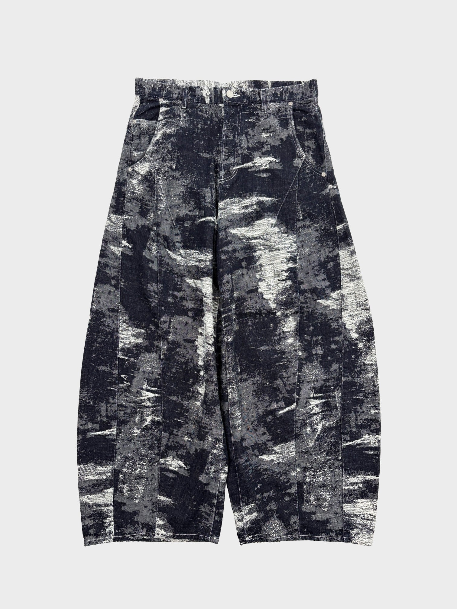 TAAKK / DENIM CURVED PANTS (ONE WASH)