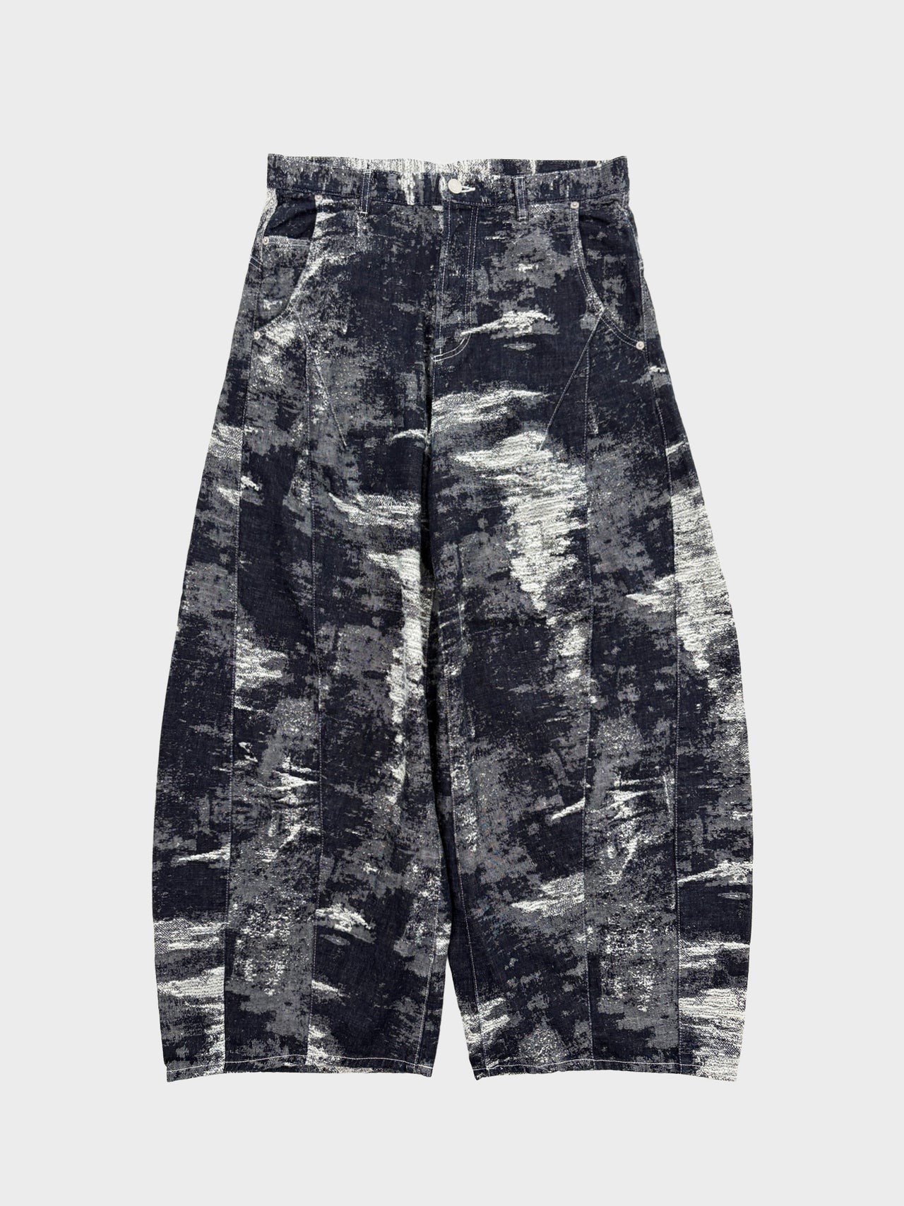 【8月22日(土)12:00発売】TAAKK / DENIM CURVED PANTS (ONE WASH)