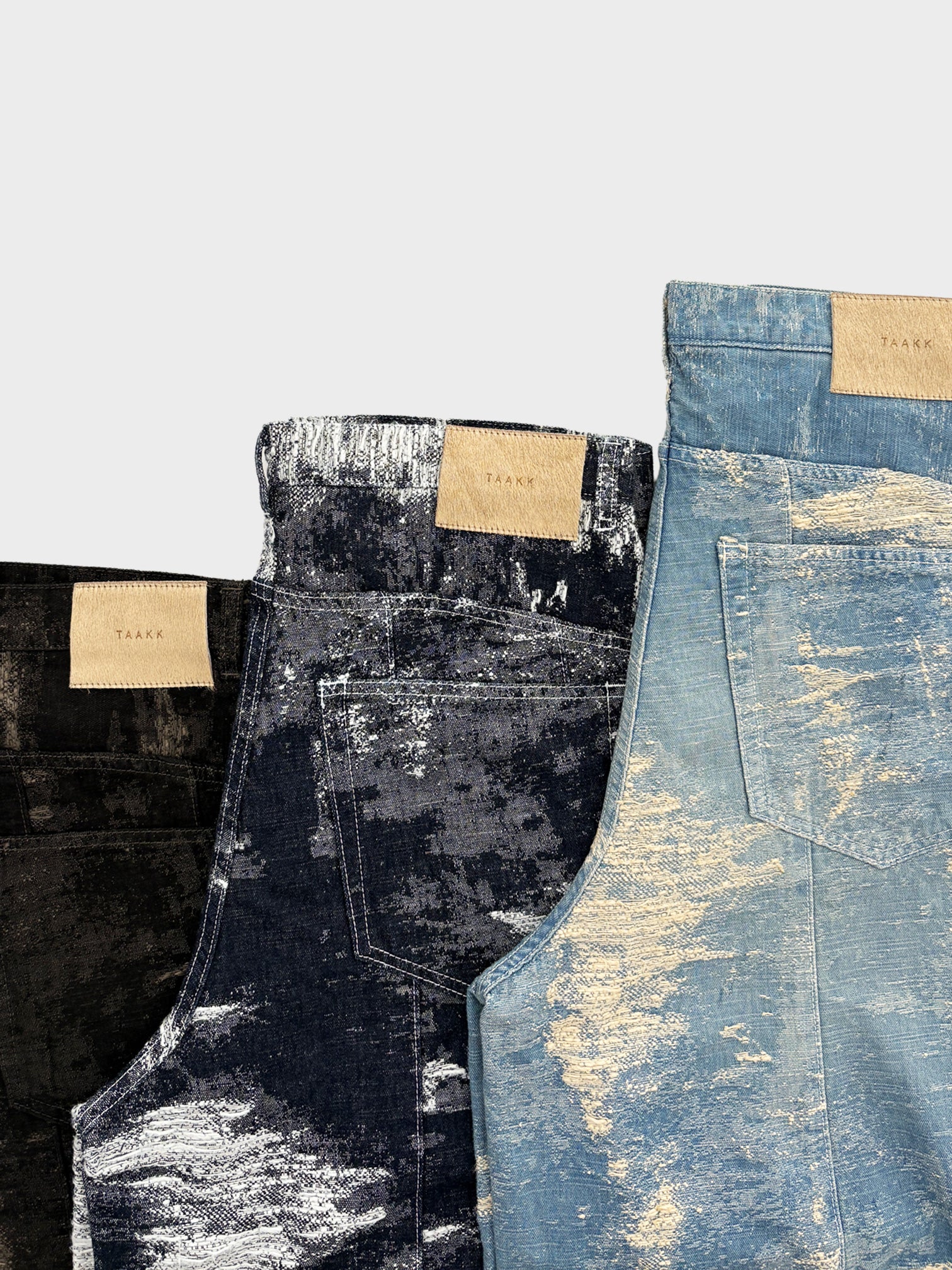 TAAKK / DENIM CURVED PANTS (ONE WASH)
