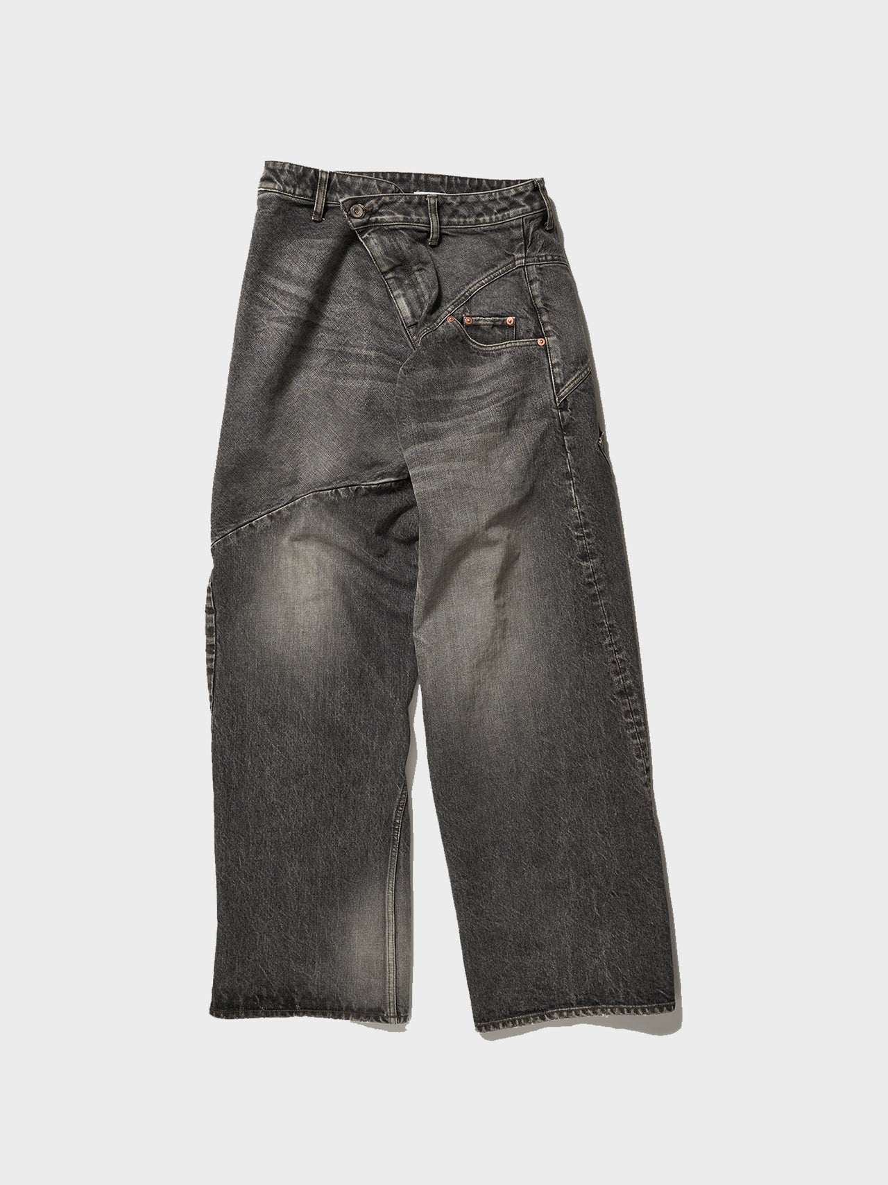 doublet / DISTORTED CUTTING DENIM PANTS (BLACK) #1