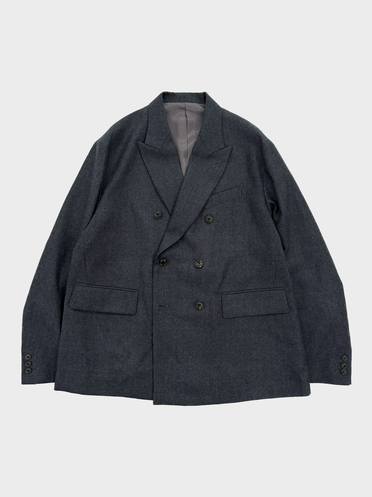 URU / DOUBLE BREASTED JACKET (CHARCOAL)