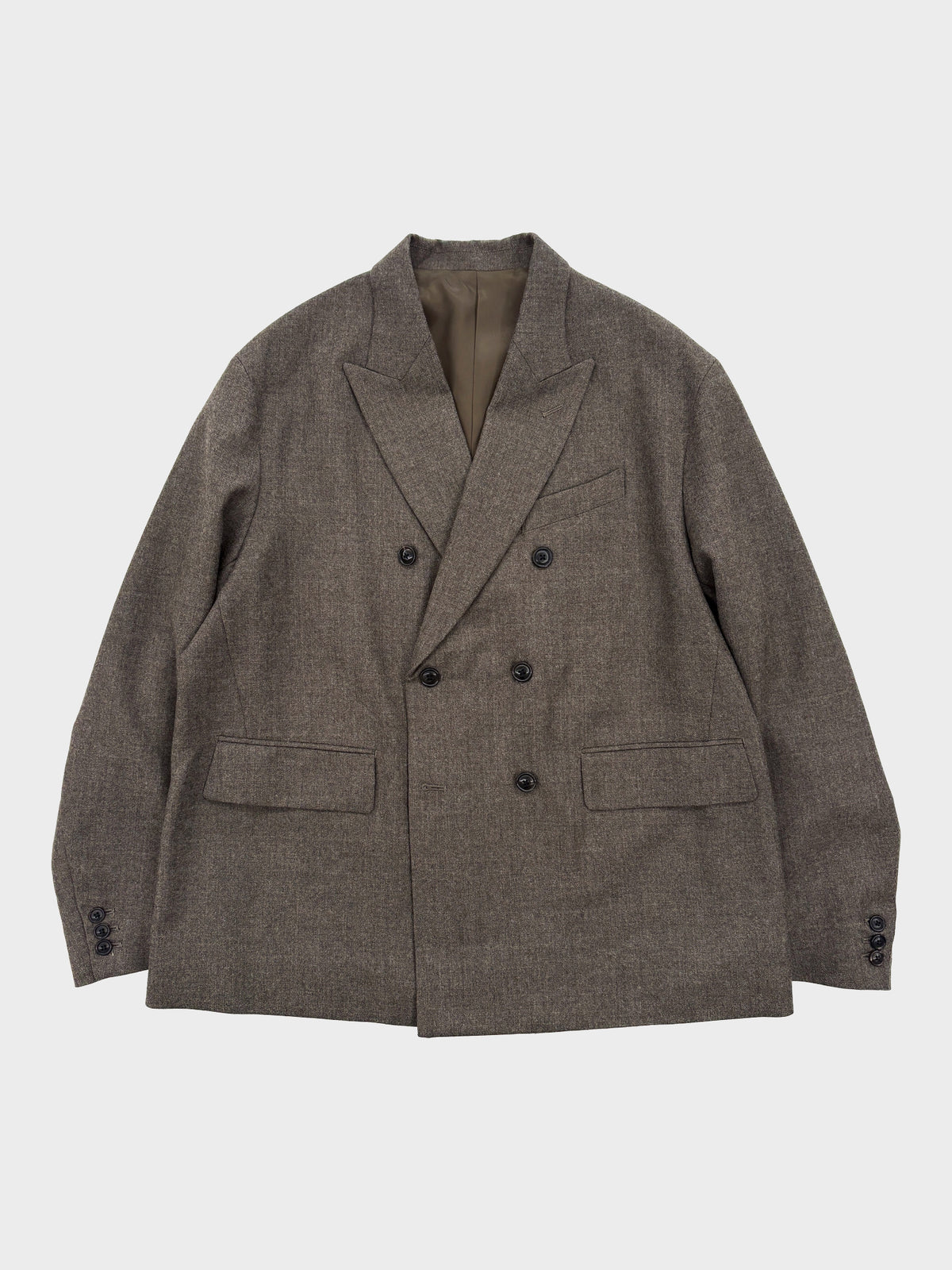 URU / DOUBLE BREASTED JACKET (L.BROWN)