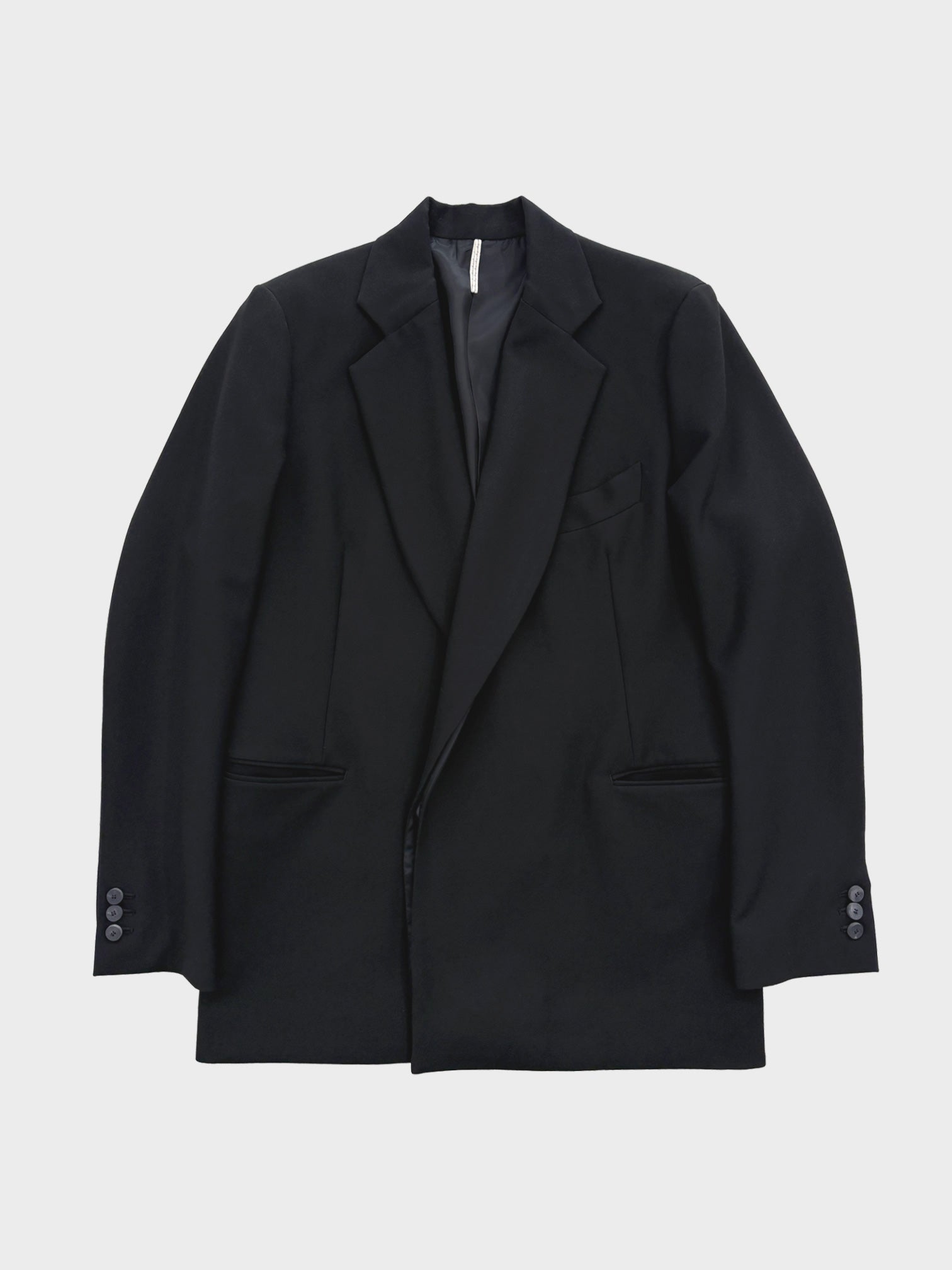 ⭐️連休限定特価⭐️7.5万 新品 m's braque/エムズブラック ジャケット m's braque / FLY FRONT NARROW DOUBLE BREASTED JACKET (BLACK)