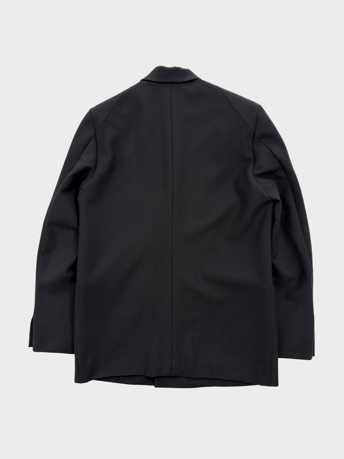 m's braque / FLY FRONT NARROW DOUBLE BREASTED JACKET (BLACK)