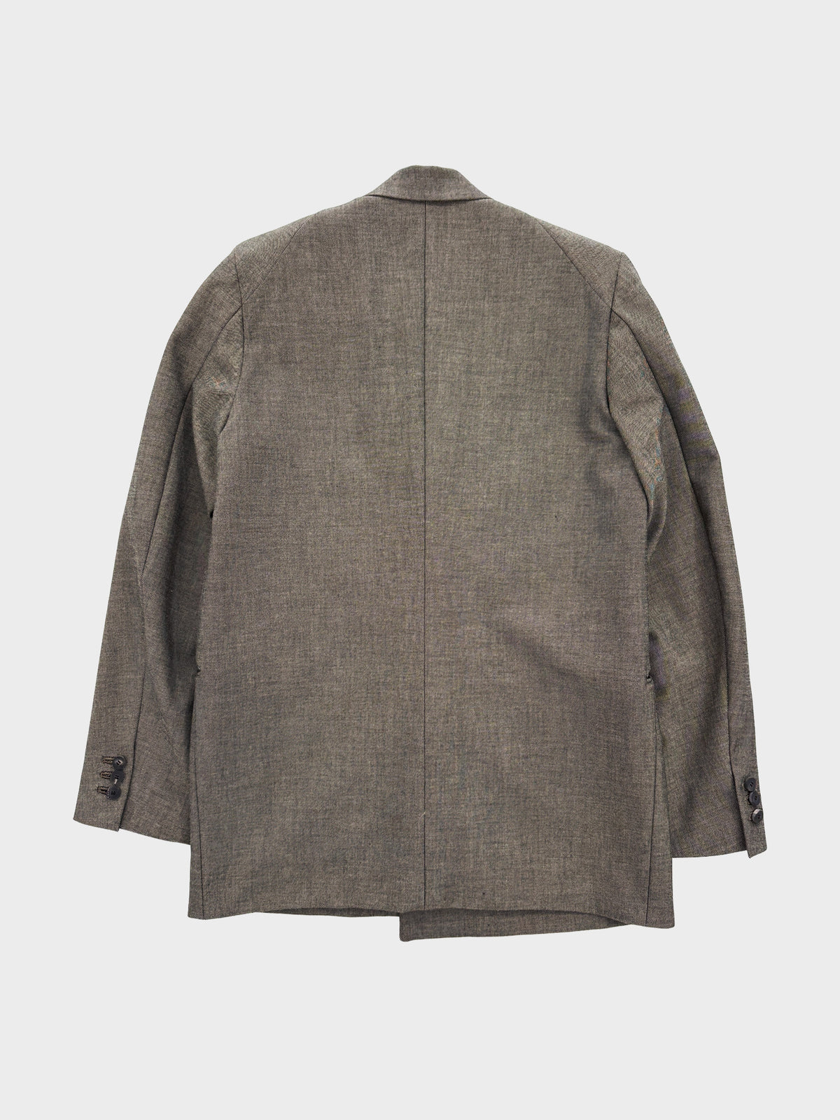 m's braque / FLY FRONT NARROW DOUBLE BREASTED JACKET (GRAY MIX)