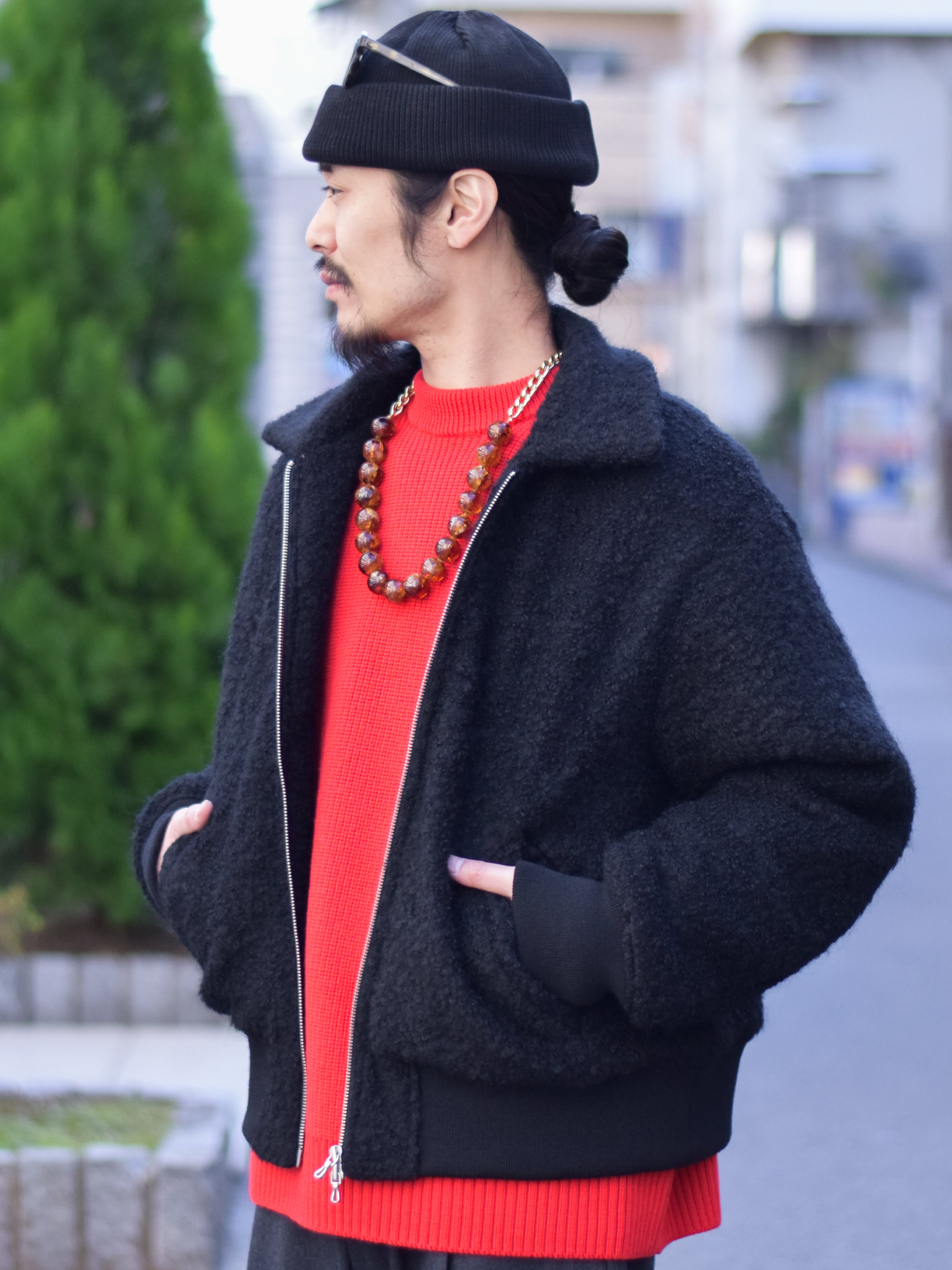 新品　BRIEFING WOOL BOA BLOUSON ブラックL 新品 BRIEFING WOOL BOA BLOUSON ブラックL