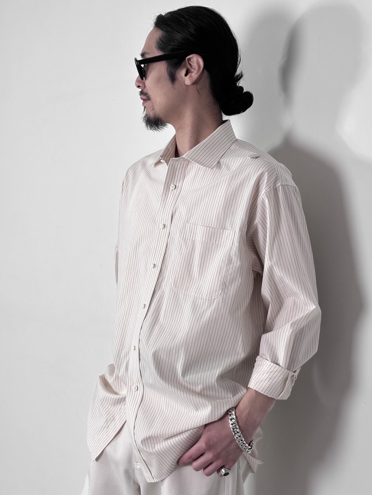 YUTASETOGAWA / ANCHOR CLASSIC SHIRT (STRIPE) (YELLOW)