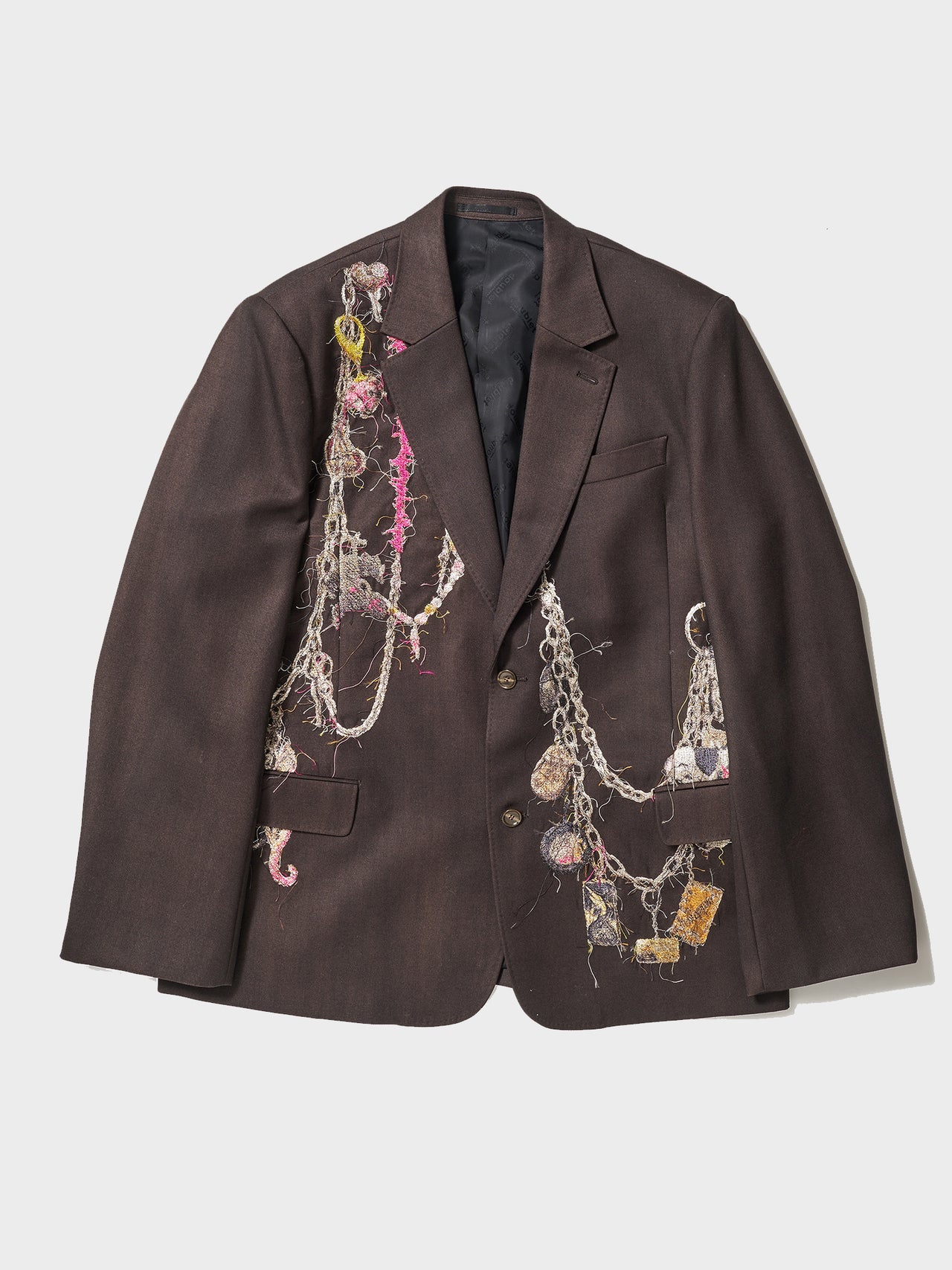 doublet / EMBROIDERED CHIAN TAILORED JACKET (BROWN)