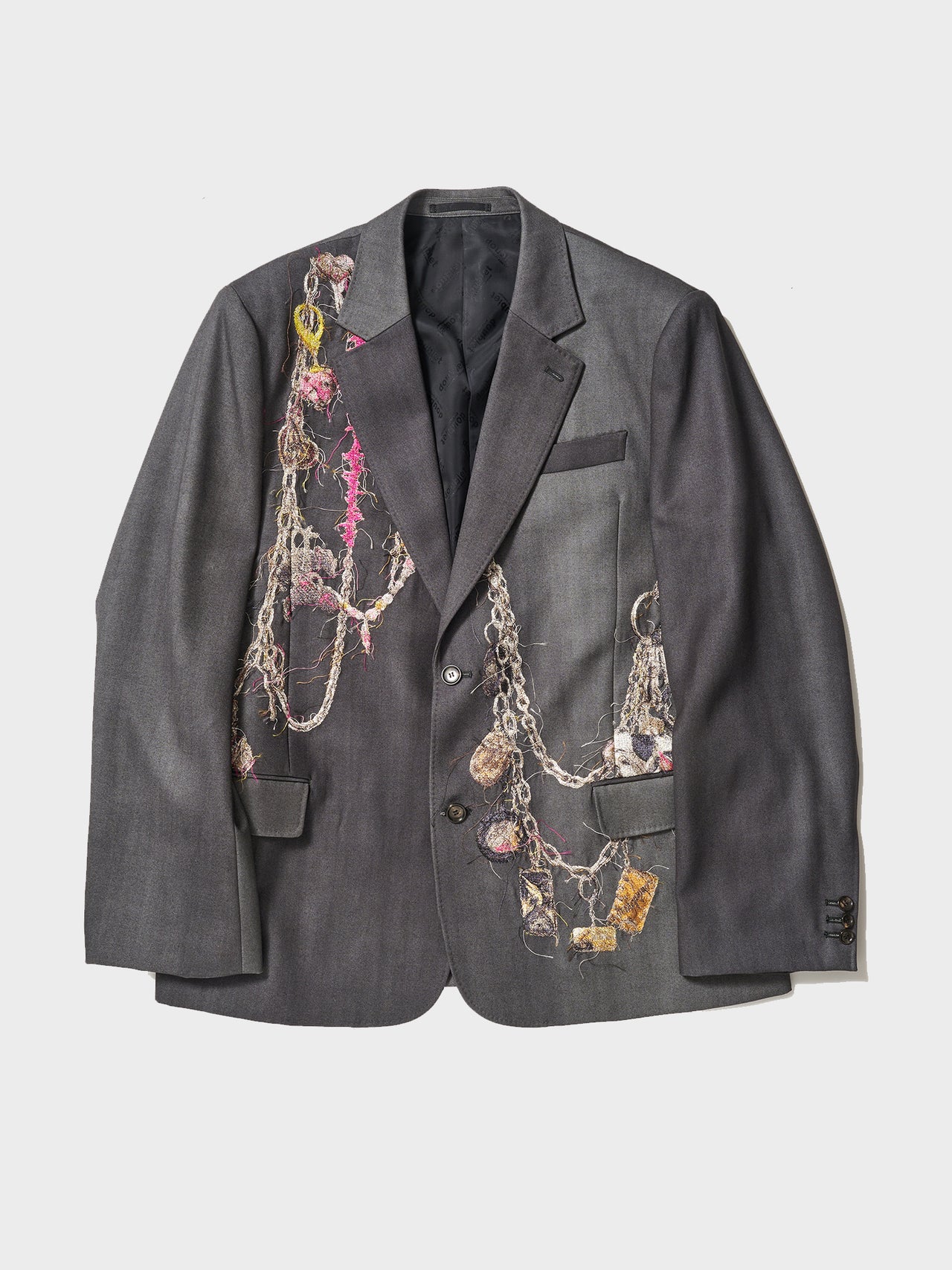 doublet / EMBROIDERED CHIAN TAILORED JACKET (CHARCOAL)