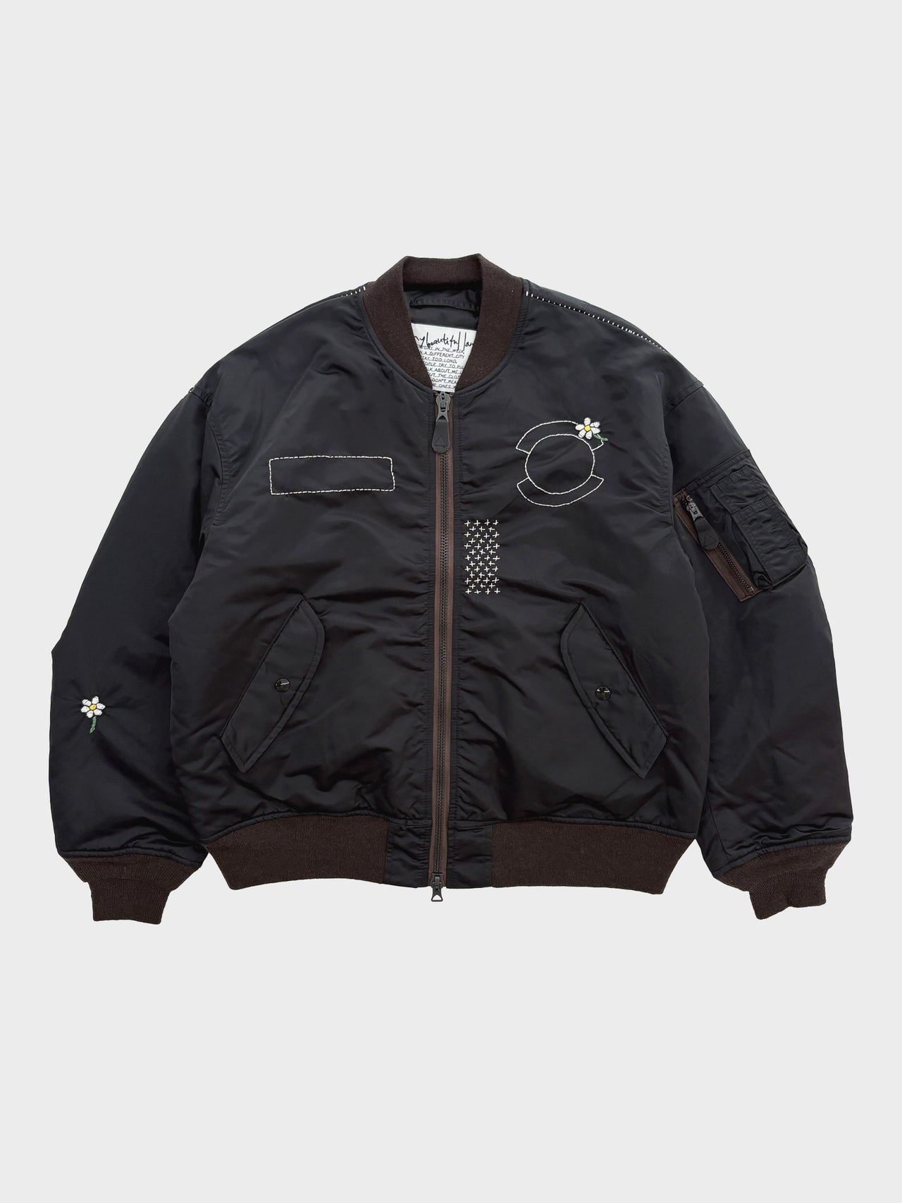 【近日発売予定】my beautiful landlet / EMBROIDERY MA-1 (BLACK)