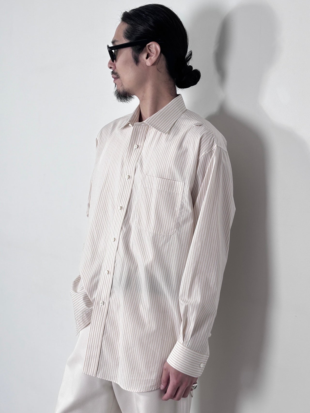 YUTASETOGAWA / ANCHOR CLASSIC SHIRT (STRIPE) (YELLOW)