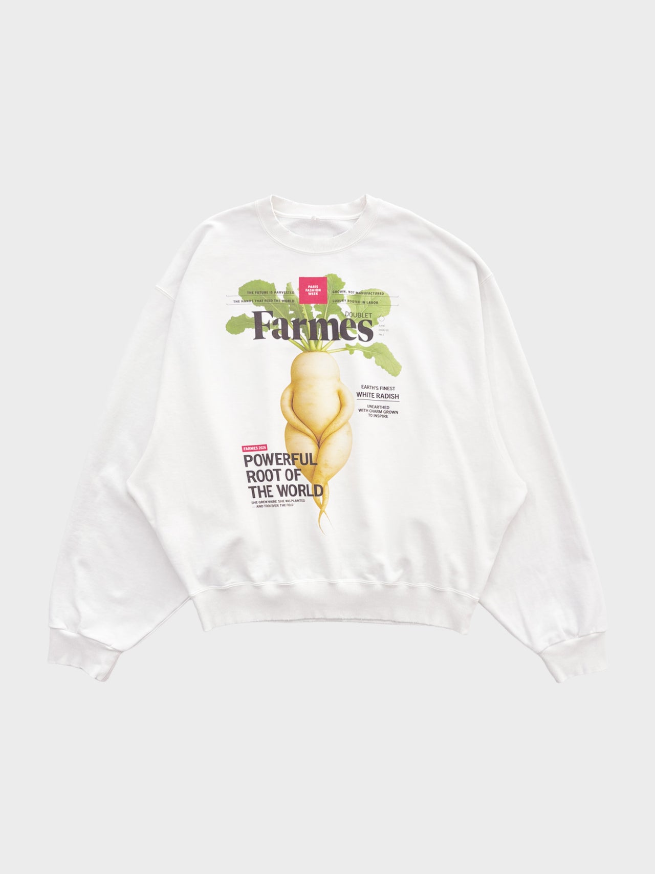 doublet / FARMS MAGAZINE COVER SWEAT (WHITE)