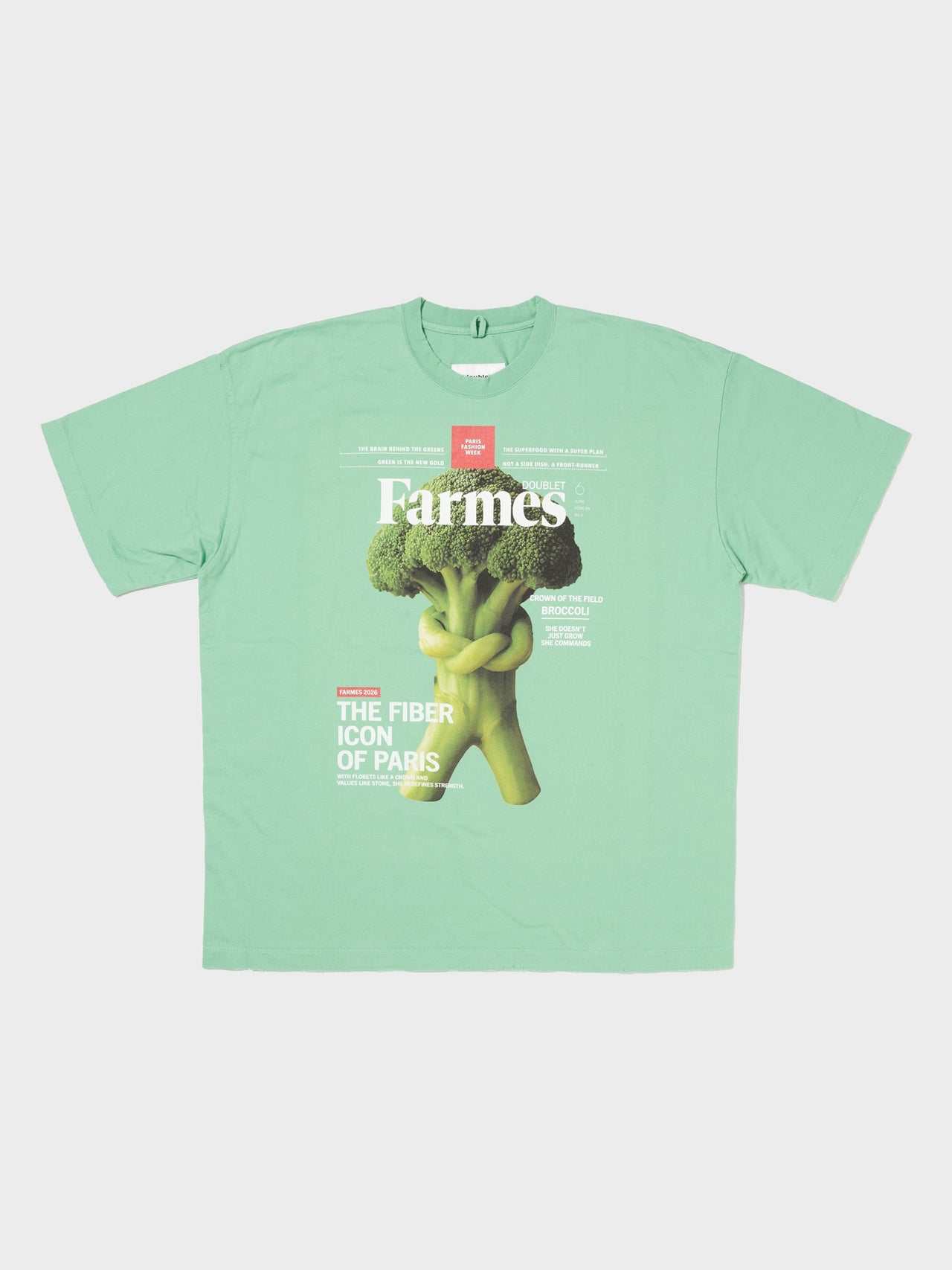 【1月17日(土)12:00販売開始】doublet / FARMS MAGAZINE COVER T-SHIRT (GREEN)