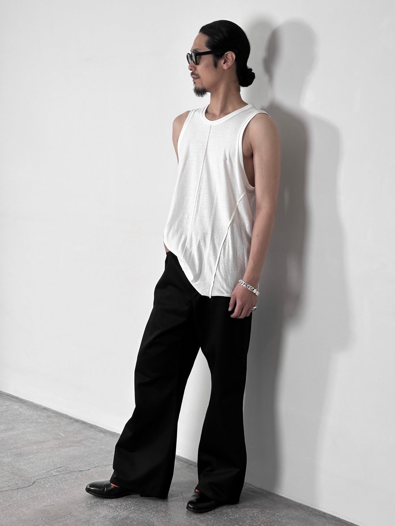 YUTASETOGAWA / OUTSEAM COTTON TANK (WHITE)