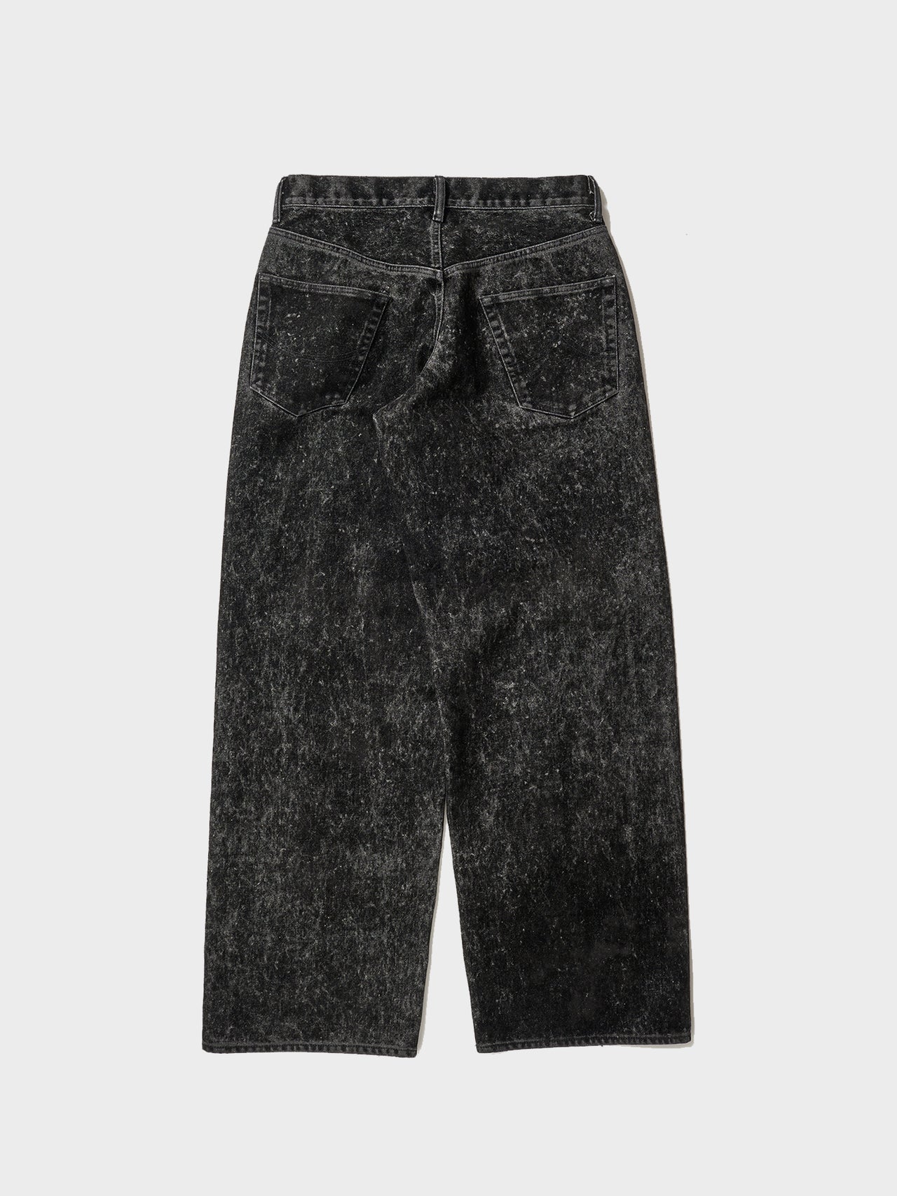 doublet / FLOCKED DENIM EMBROIDERED PANTS (BLACK)