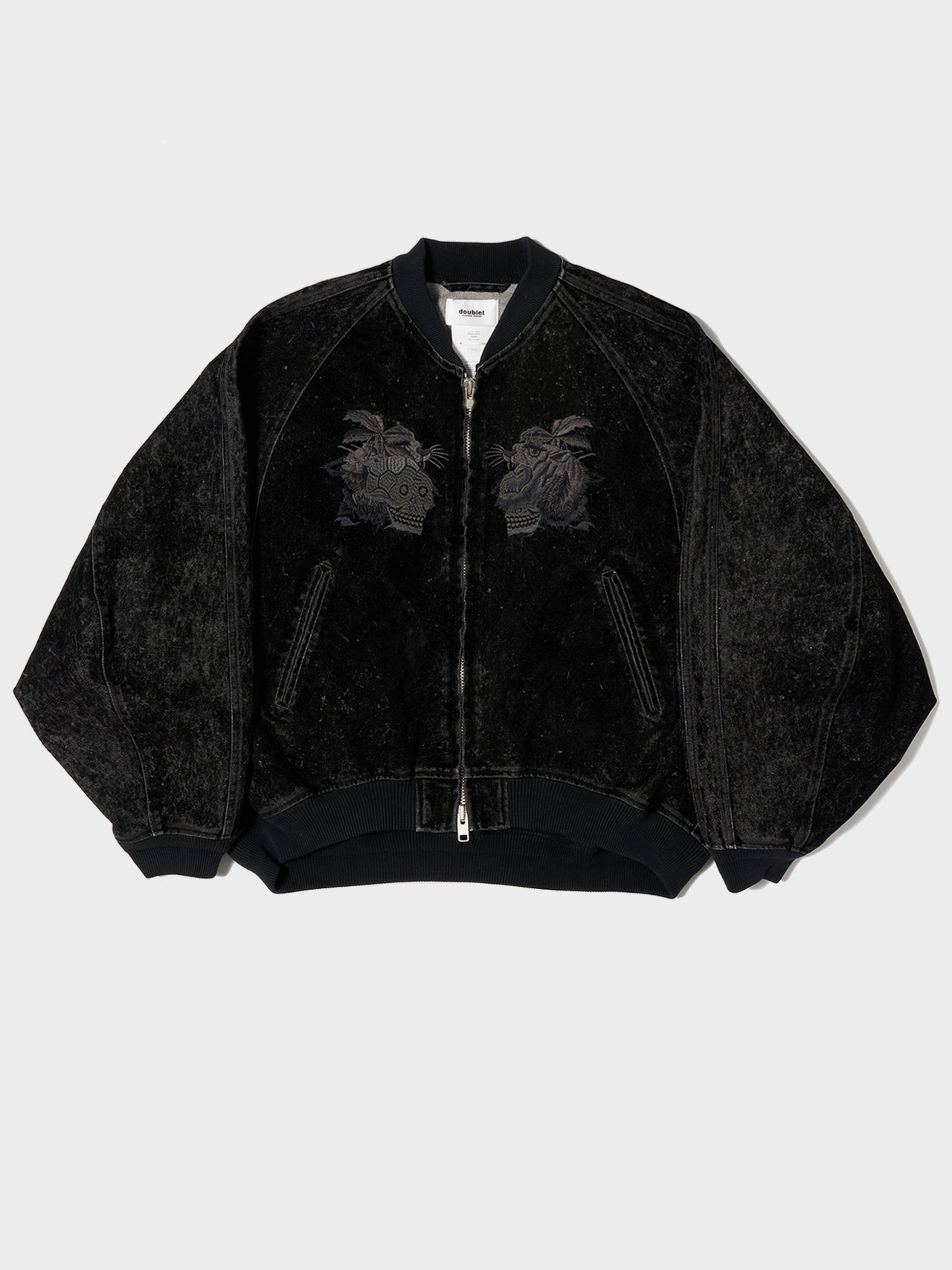 doublet / FLOCKED DENIM SOUVENIR JACKET (BLACK) #52