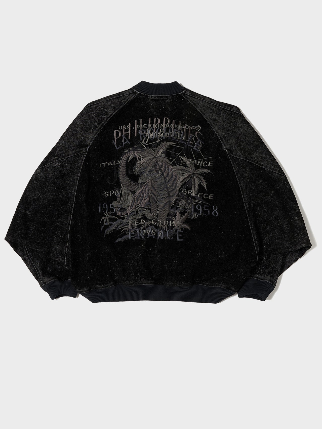 doublet / FLOCKED DENIM SOUVENIR JACKET (BLACK) #52