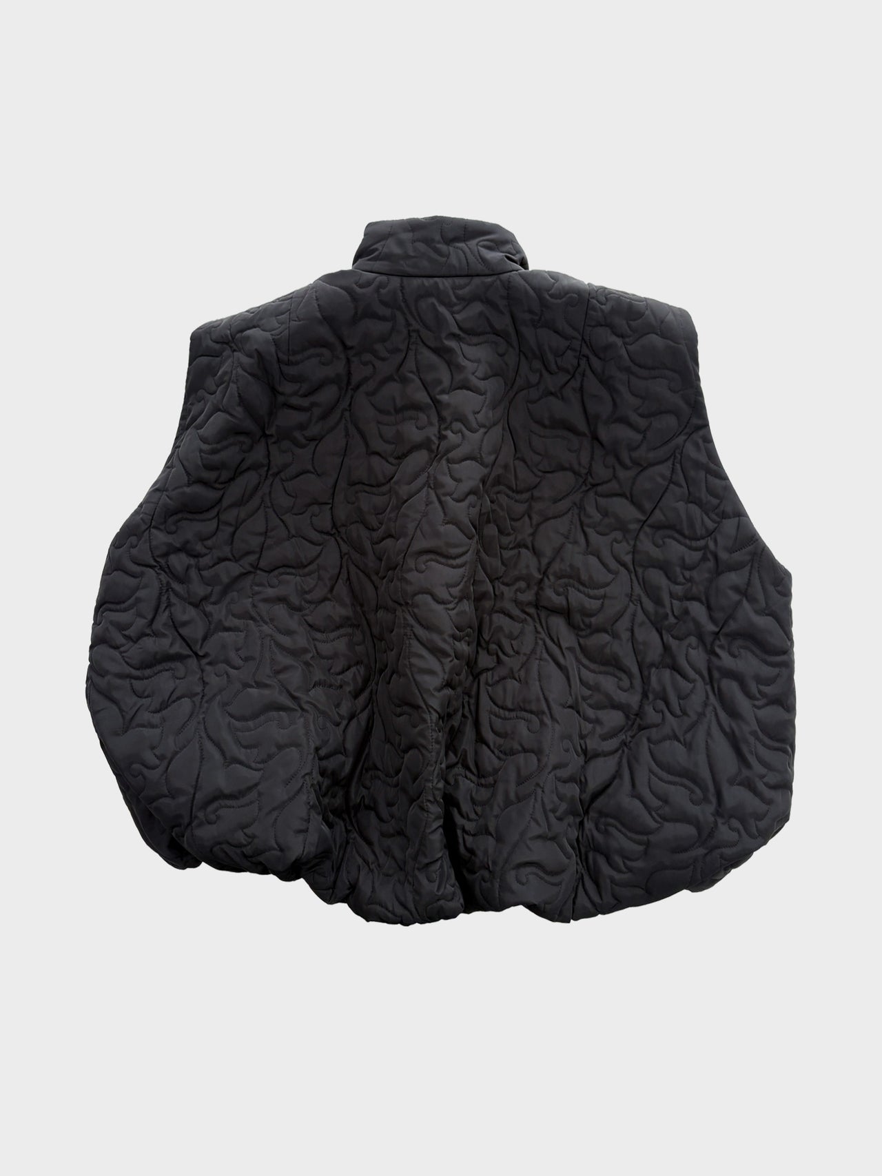 【7月上旬入荷予定】VIVIANO / FLOWEER PATTERN OUILTING GILET (BLACK)