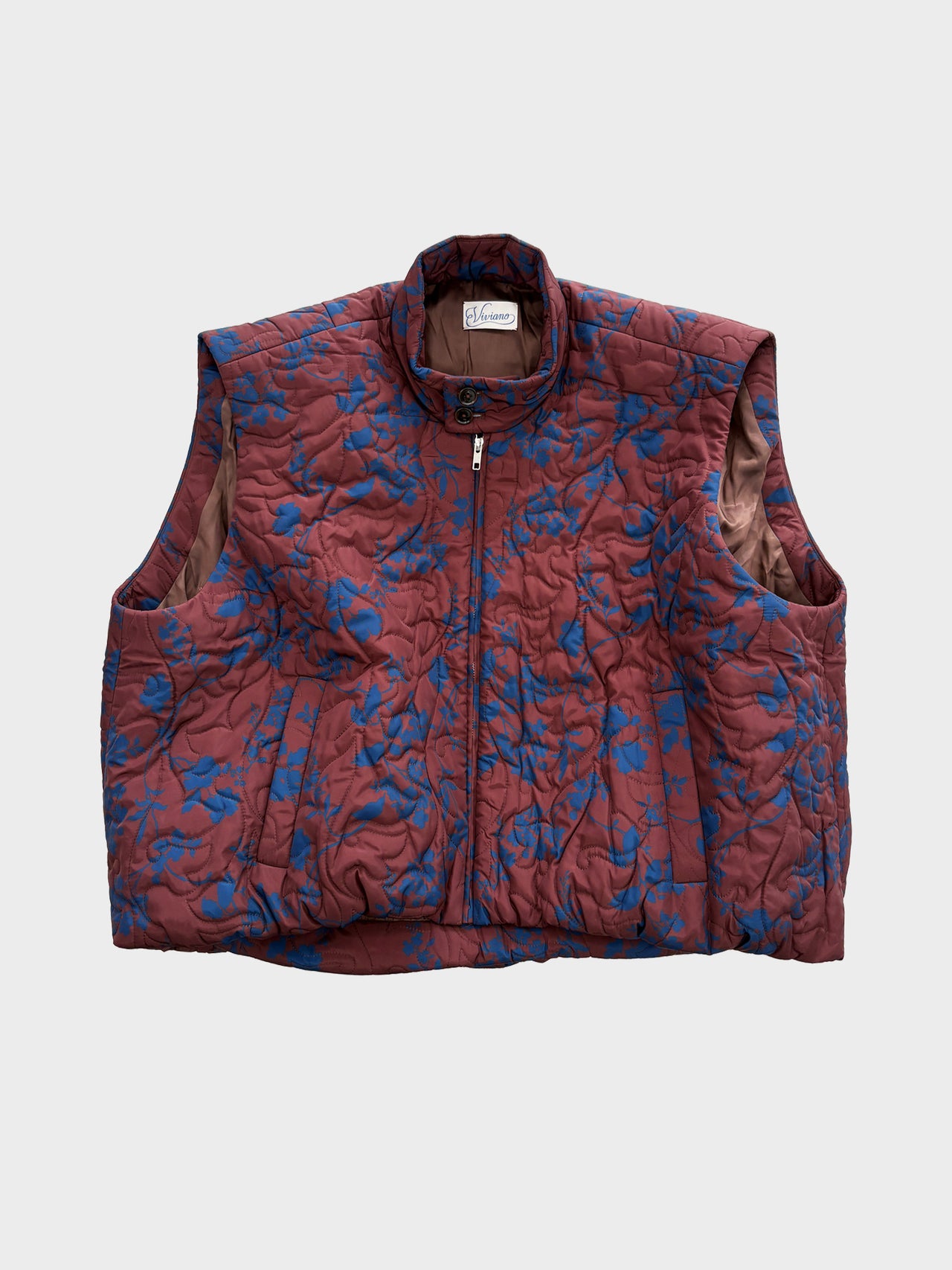 【7月上旬入荷予定】VIVIANO / FLOWER PATTERN OUILTING GILET (FLOWER)