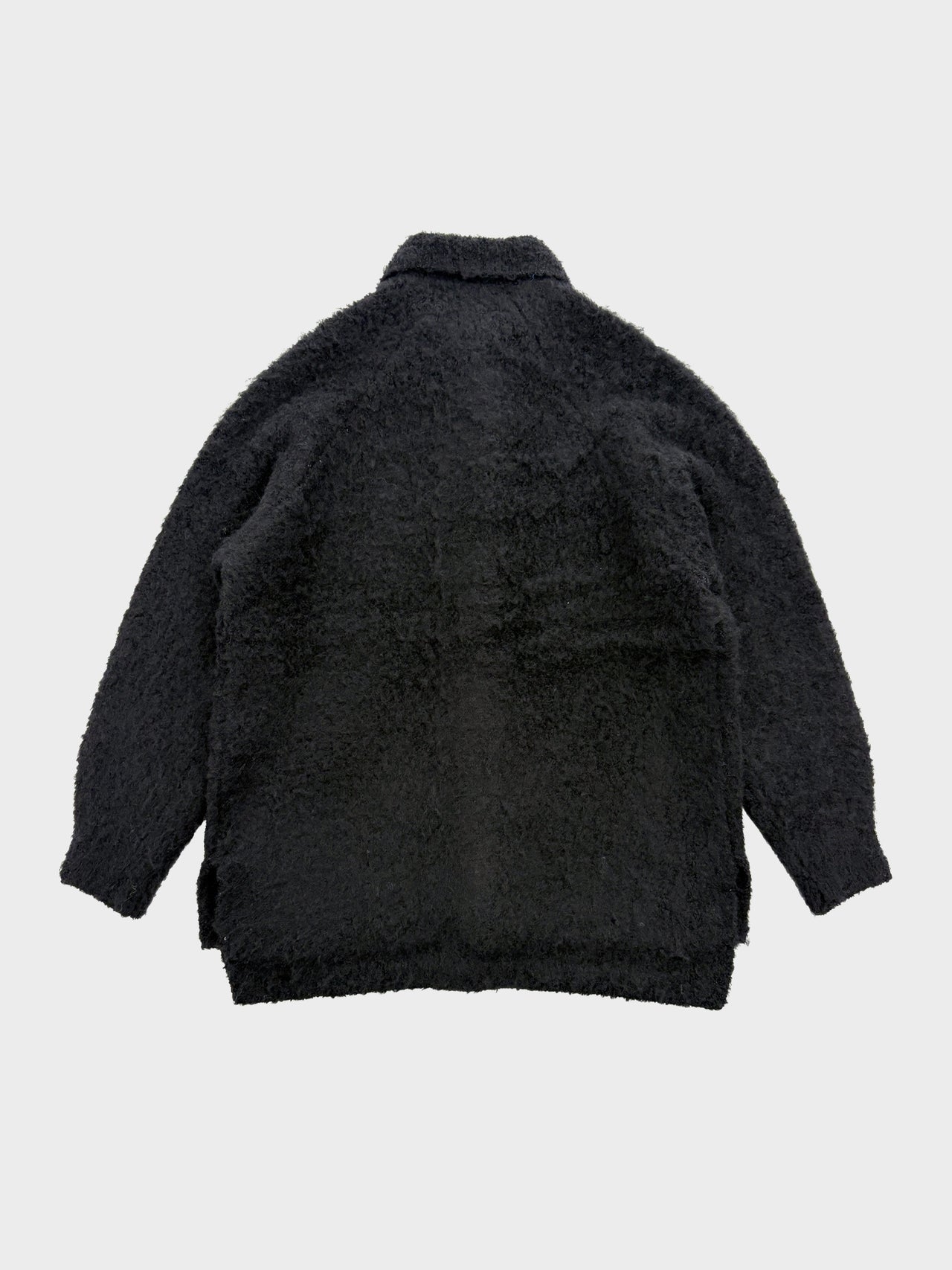 VOAAOV / FULLERS TEASEL BRUSHED KNIT CARDIGAN (BLACK)