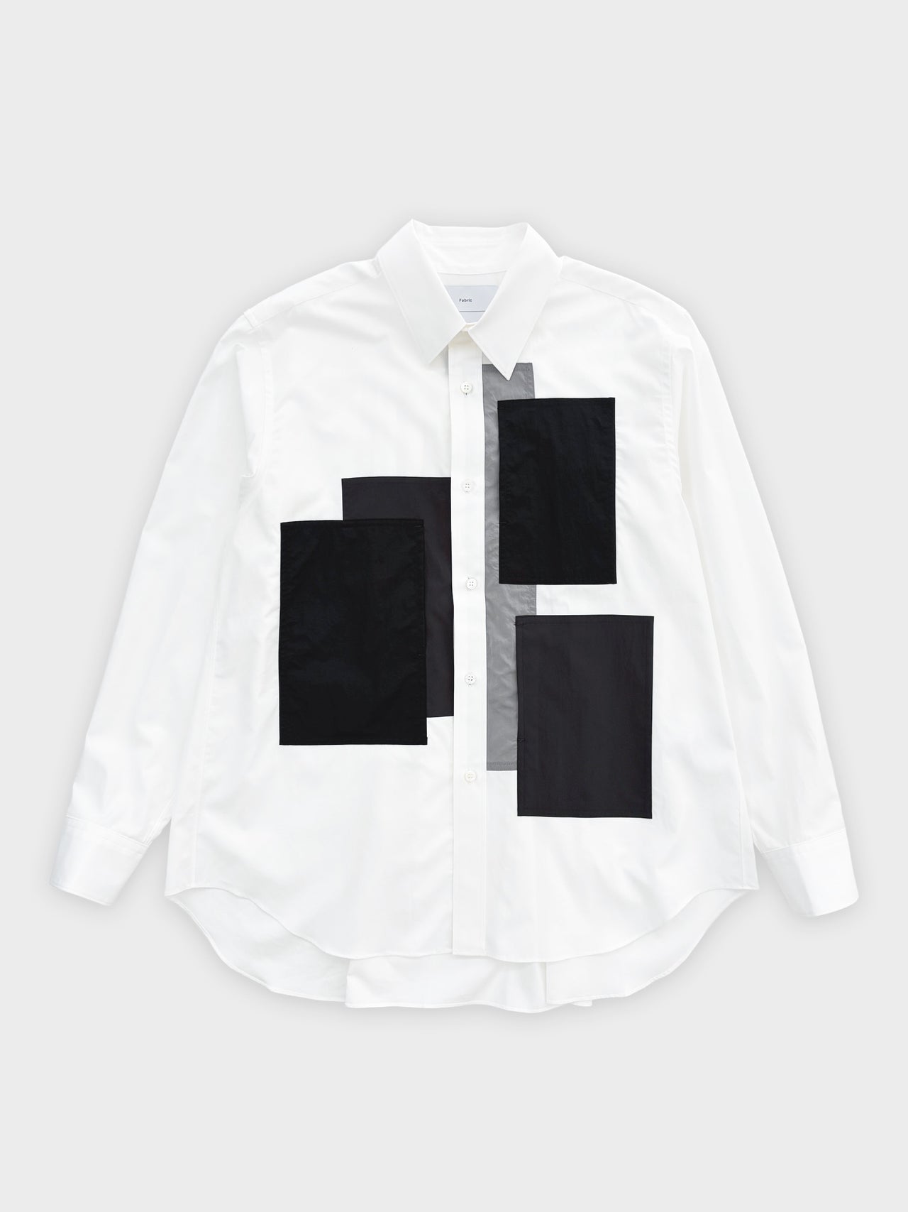 【近日発売予定】FUMITO GANRYU / FUNCTIONAL PATCHWORK SHIRT (WHITE×BLACK)