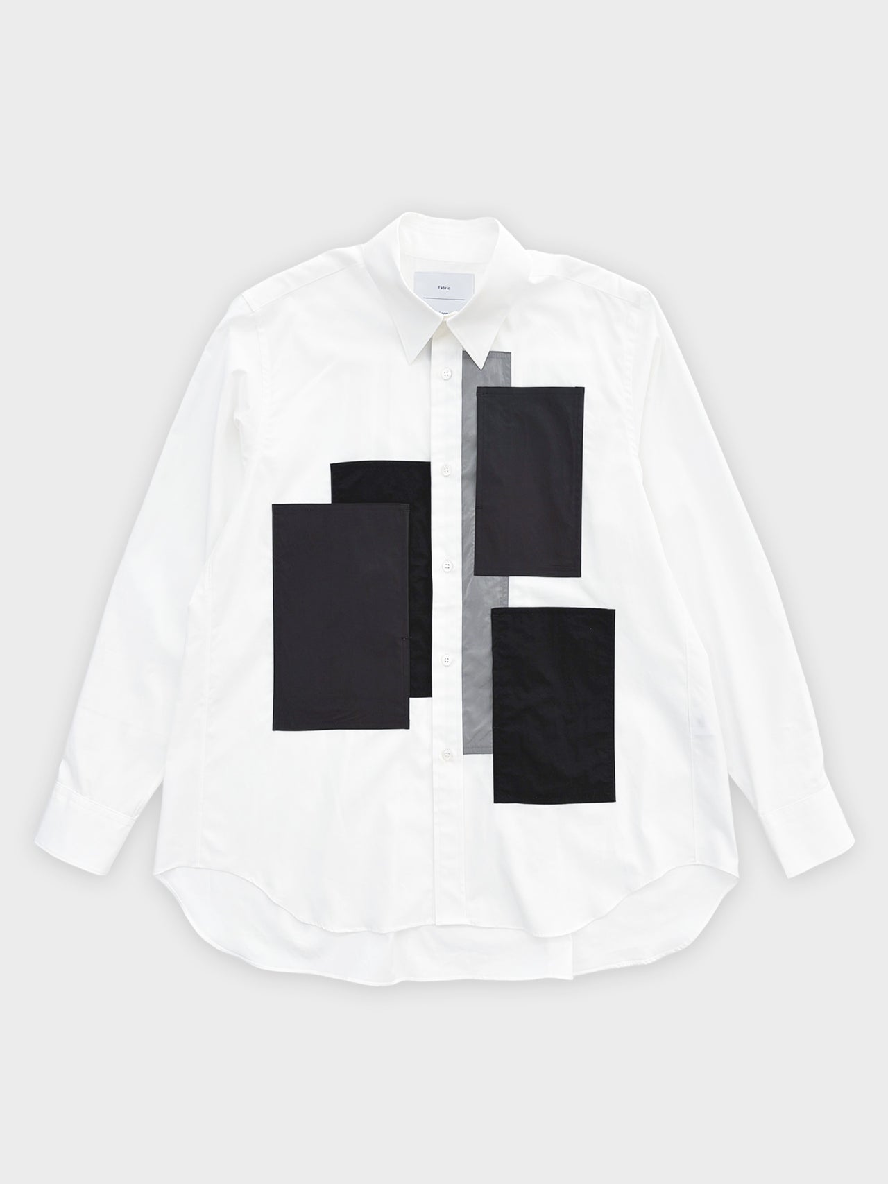 【近日発売予定】FUMITO GANRYU / FUNCTIONAL PATCHWORK SHIRT (WHITE×GRAY)