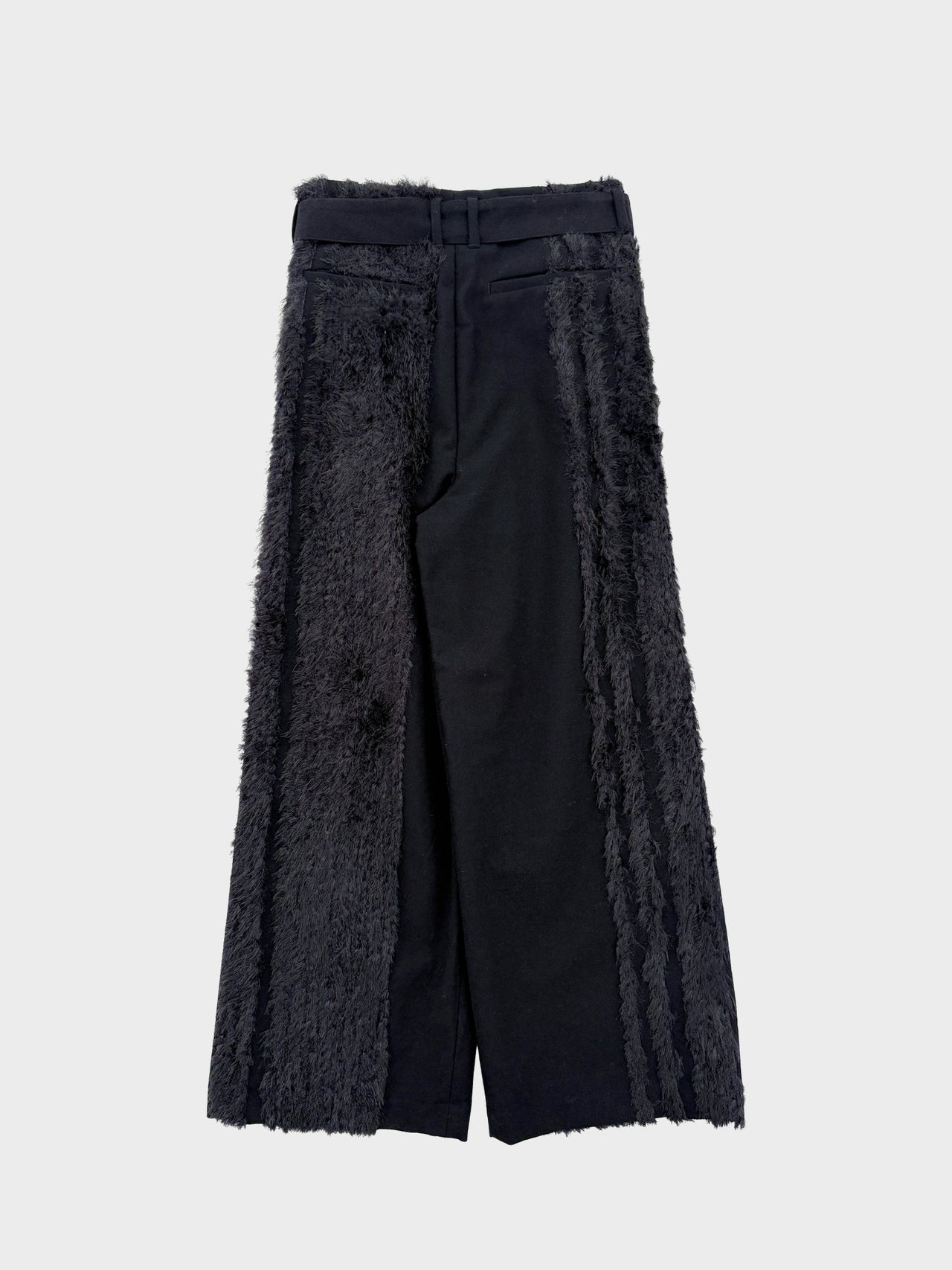 TAAKK / FUR TWEED BELT PANTS (BLACK)
