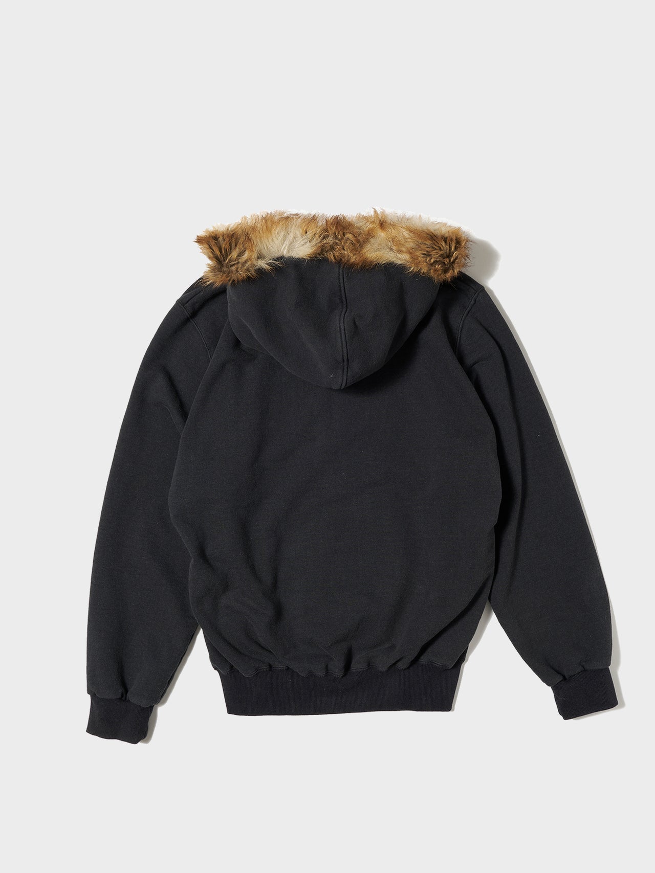 doublet / FURRY COLLAR ZIP-UP HOODIE (BLACK) #56