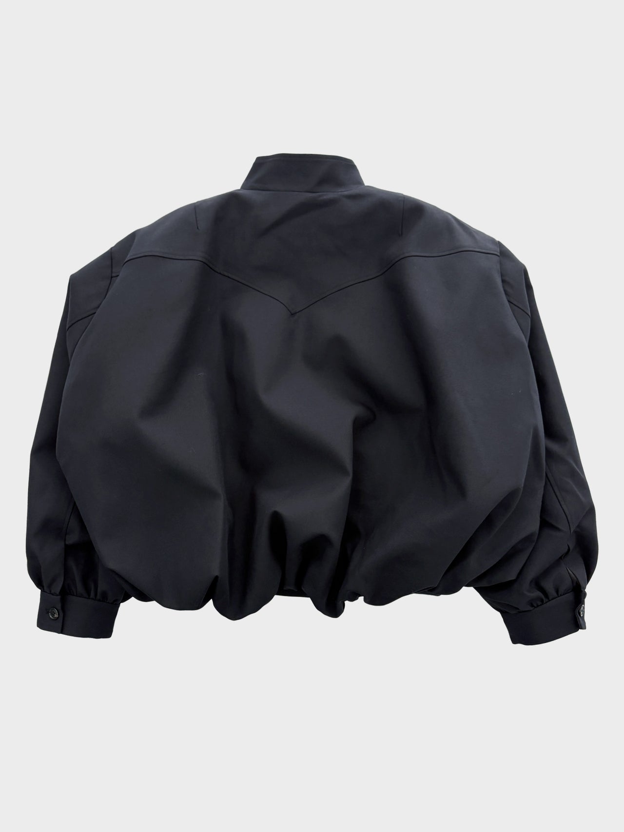 【7月上旬入荷予定】VIVIANO / GABARDINE BALLOON HARRINGTON JACKET (BLACK)