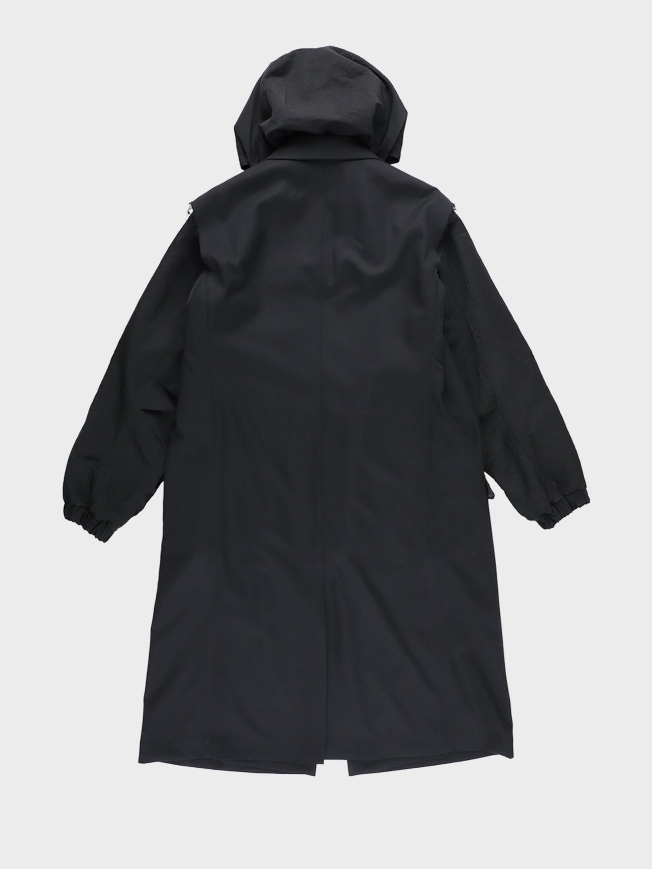 【7月18日(土)12:00販売開始】Sulvam / GABARDINE LAYERED COAT (BLACK)