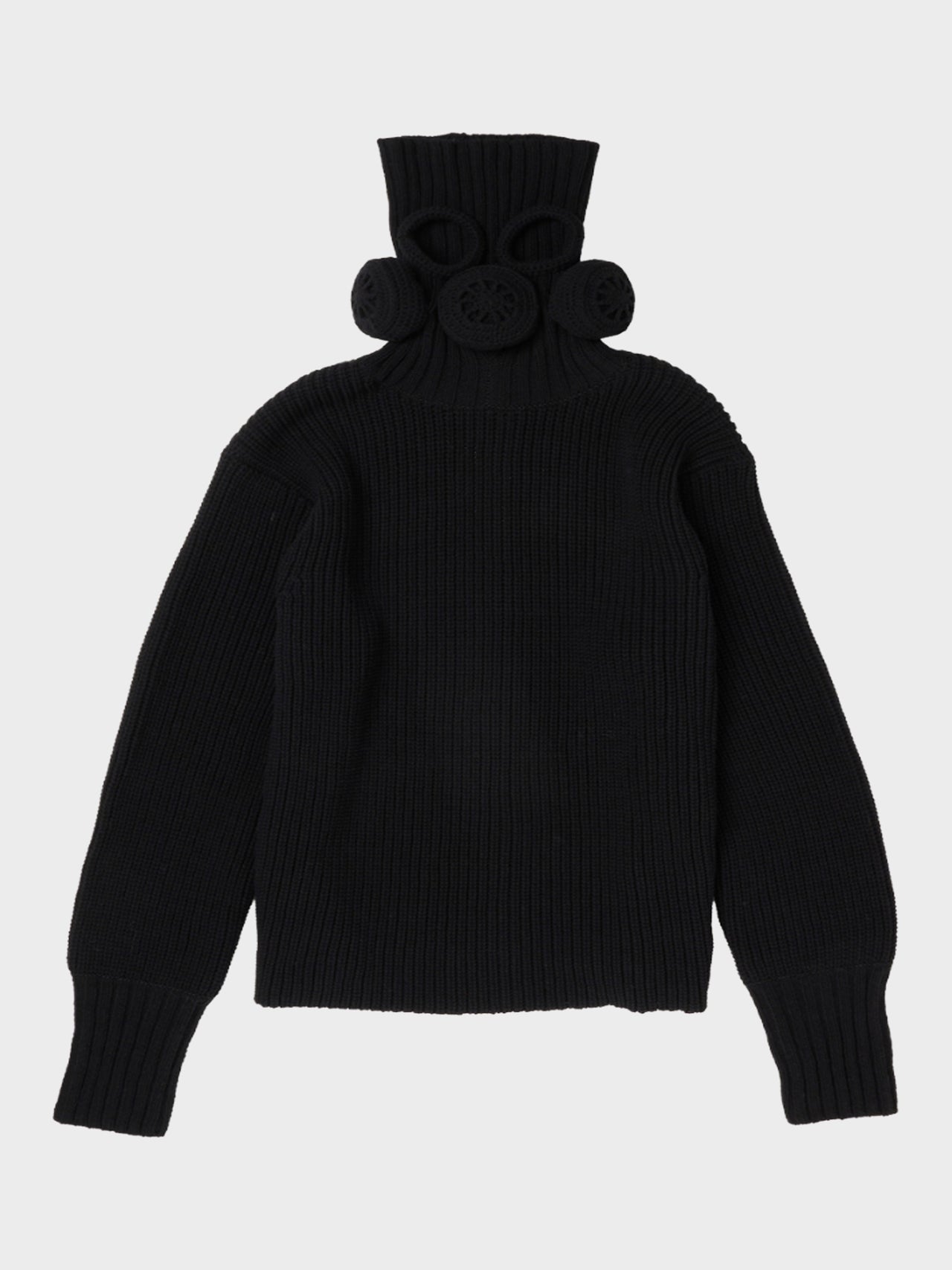 【8月15日(土)12:00発売】doublet / GAS MASK TURTLENECK KNIT (BLACK)
