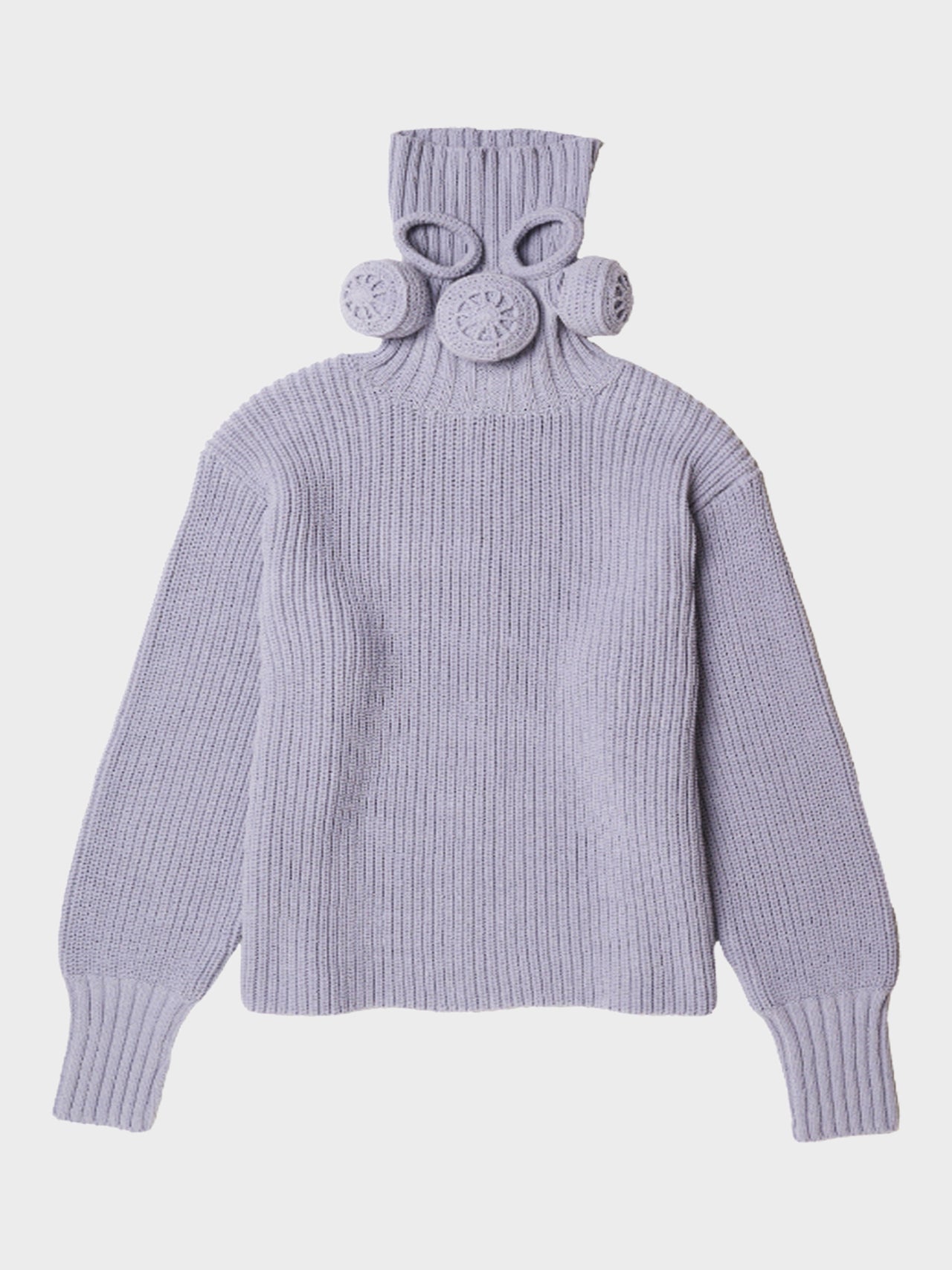 【8月15日(土)12:00発売】doublet / GAS MASK TURTLENECK KNIT (BLUE)