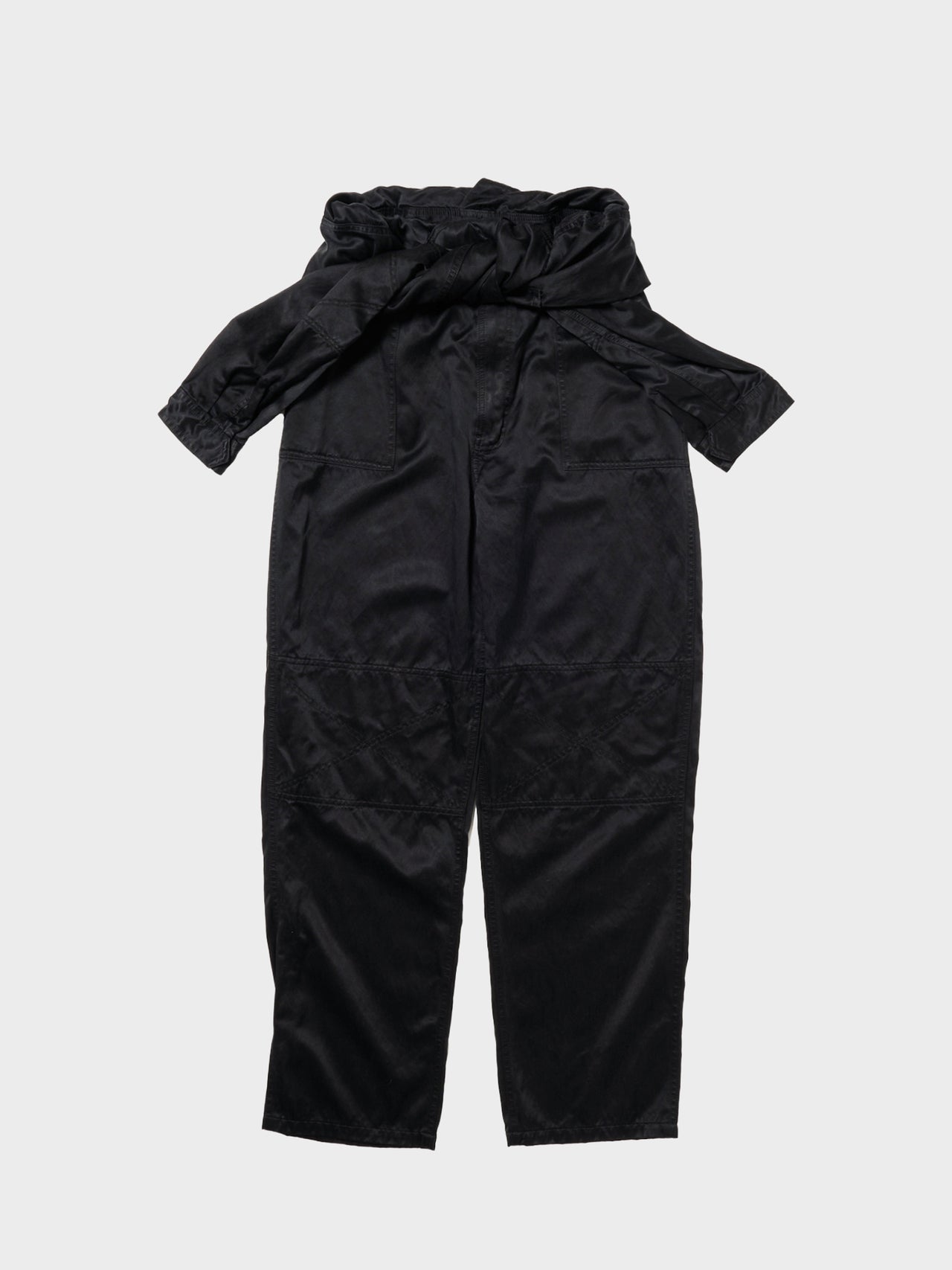 doublet / HALF-COVERALL WORK PANTS (BLACK)