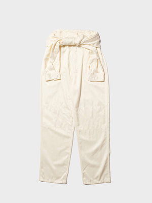 doublet / HALF-COVERALL WORK PANTS (WHITE)