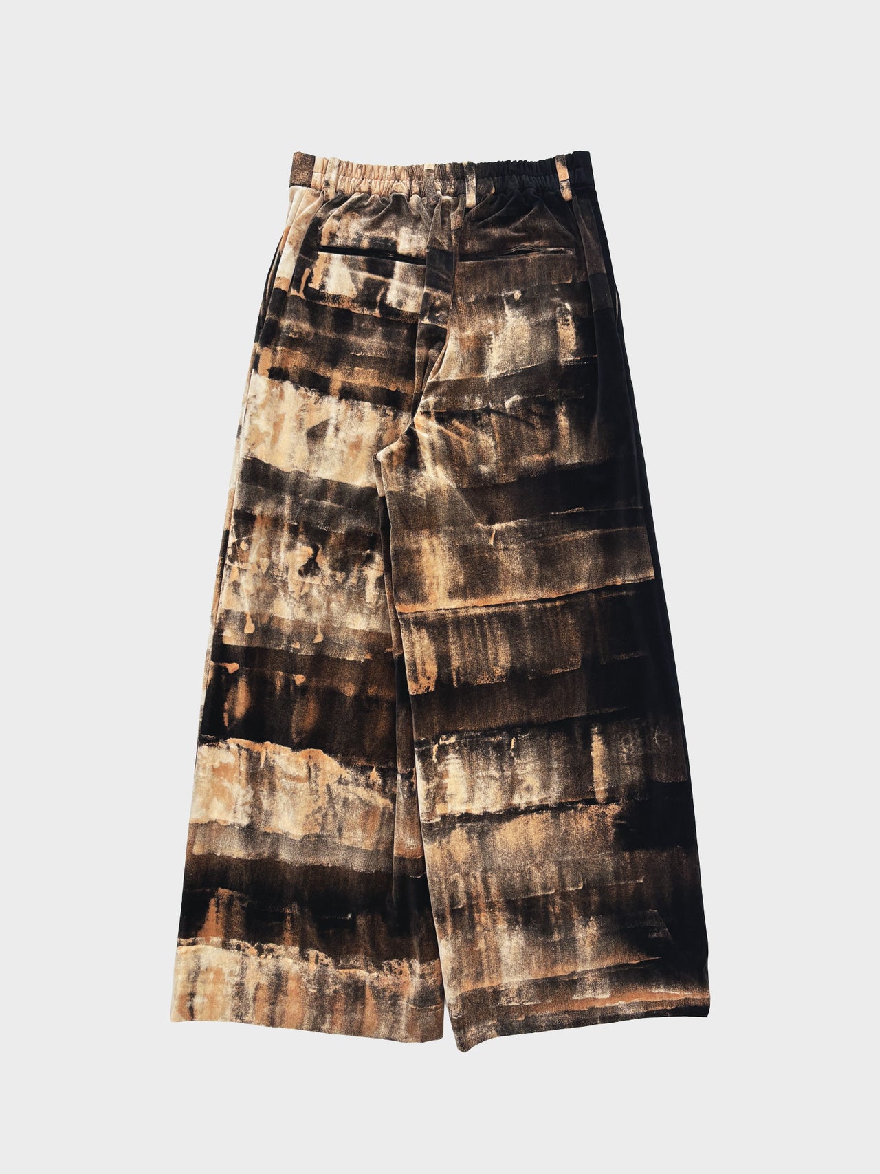 【8月22日(土)12:00発売】TAAKK / HAND-BLEACHED VELVET PANTS (BLACK)