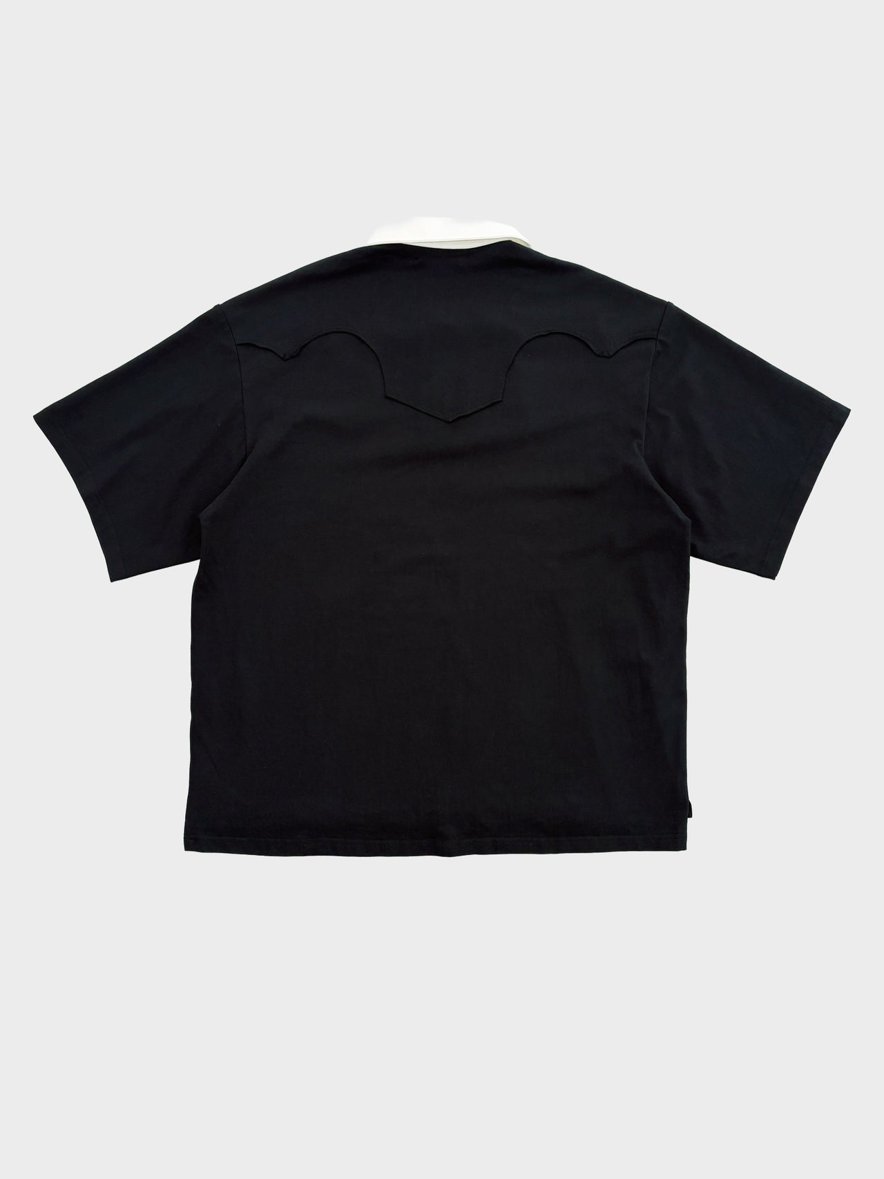 【3月20日(金)12:00販売開始】VIVIANO / HAND EMBROIDERED S/S RUGBY SHIRT (BLACK)