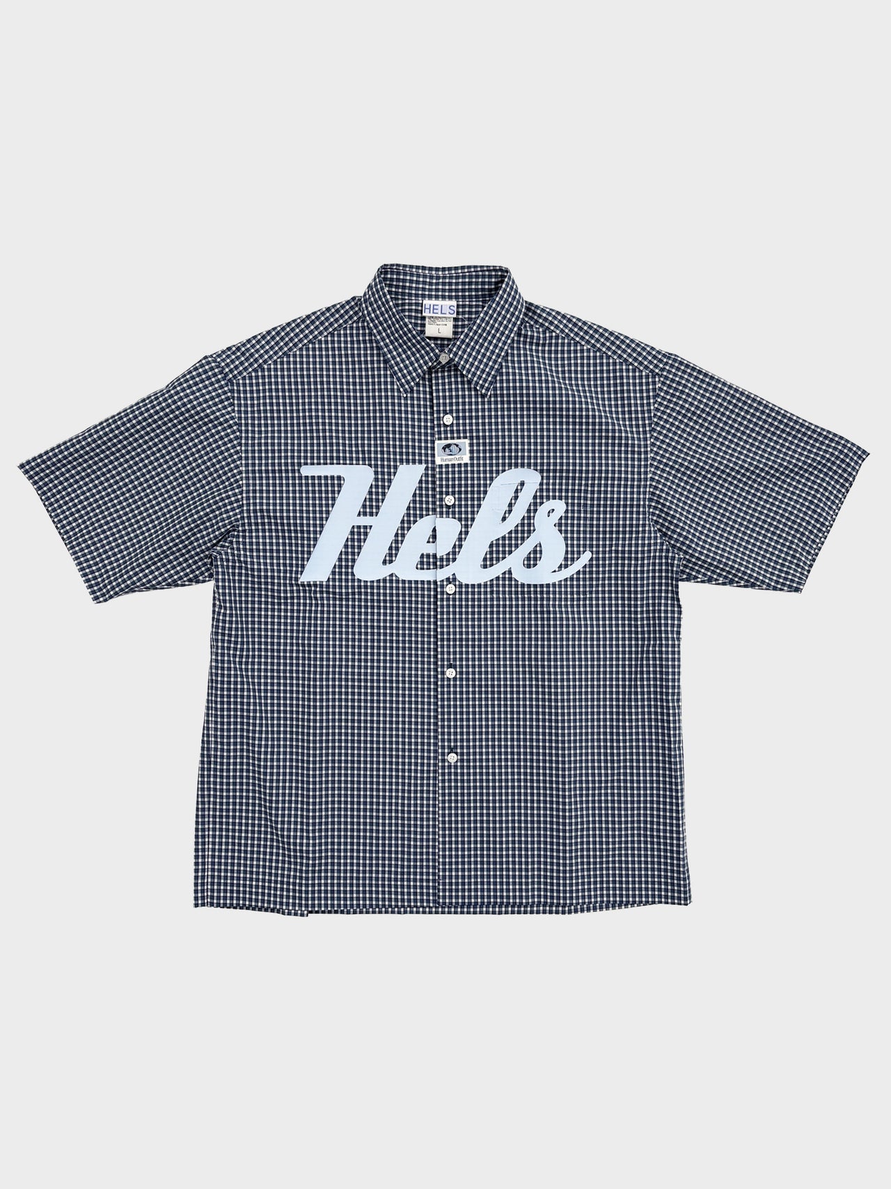 HELS / HELS S/S LOGO SHIRT (BLUE CHECK)