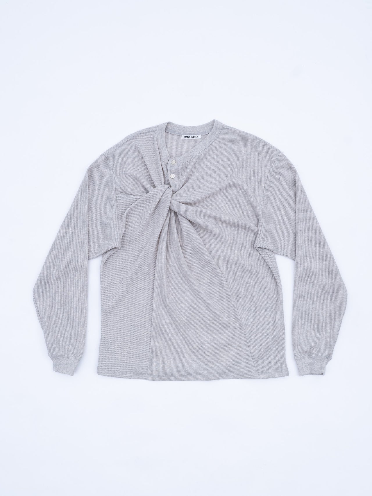 【8/8(土)12:00発売】HOMMENA / FIRST AID HENLY NECK TEE (GRAY)