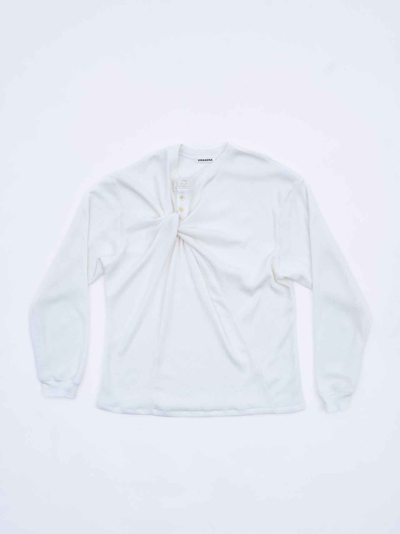 【8/8(土)12:00発売】HOMMENA / FIRST AID HENLY NECK TEE (OFF WHITE)