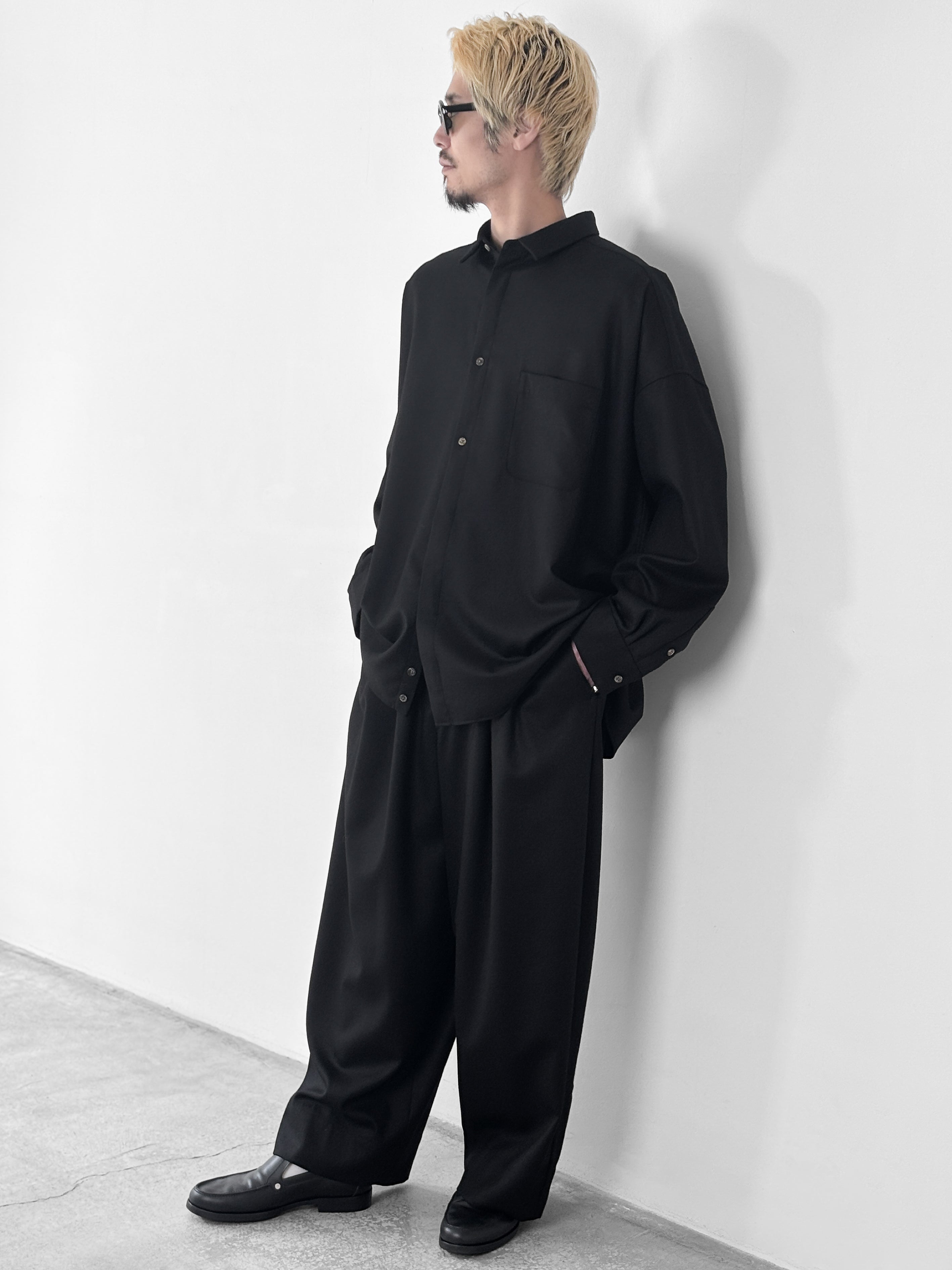 Dulcamara / よそいきシンプル2タックワイドPT (BLACK)