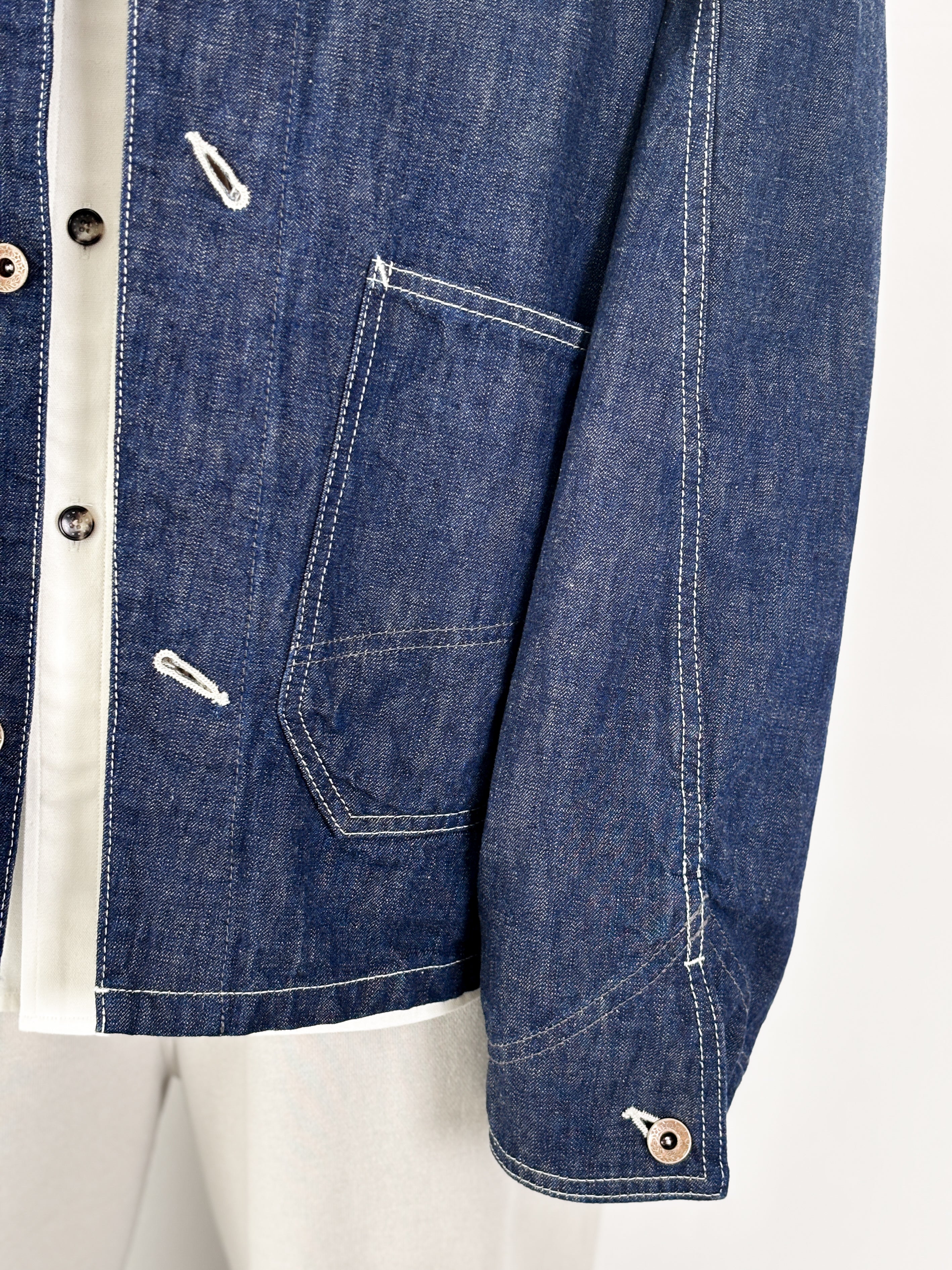 FUMITO GANRYU / GRAFFITI CHORE JACKET (INDIGO)