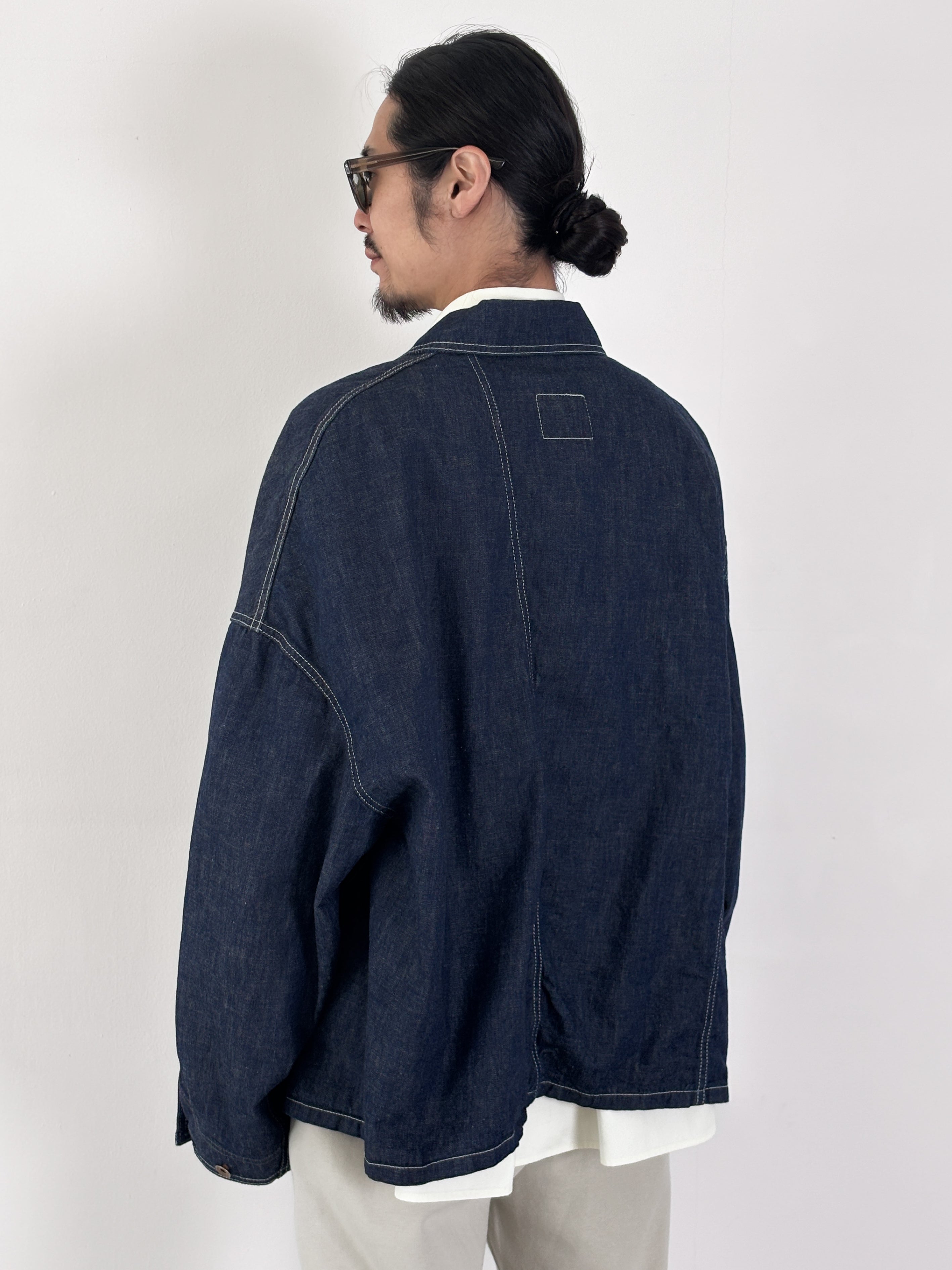 FUMITO GANRYU / GRAFFITI CHORE JACKET (INDIGO)