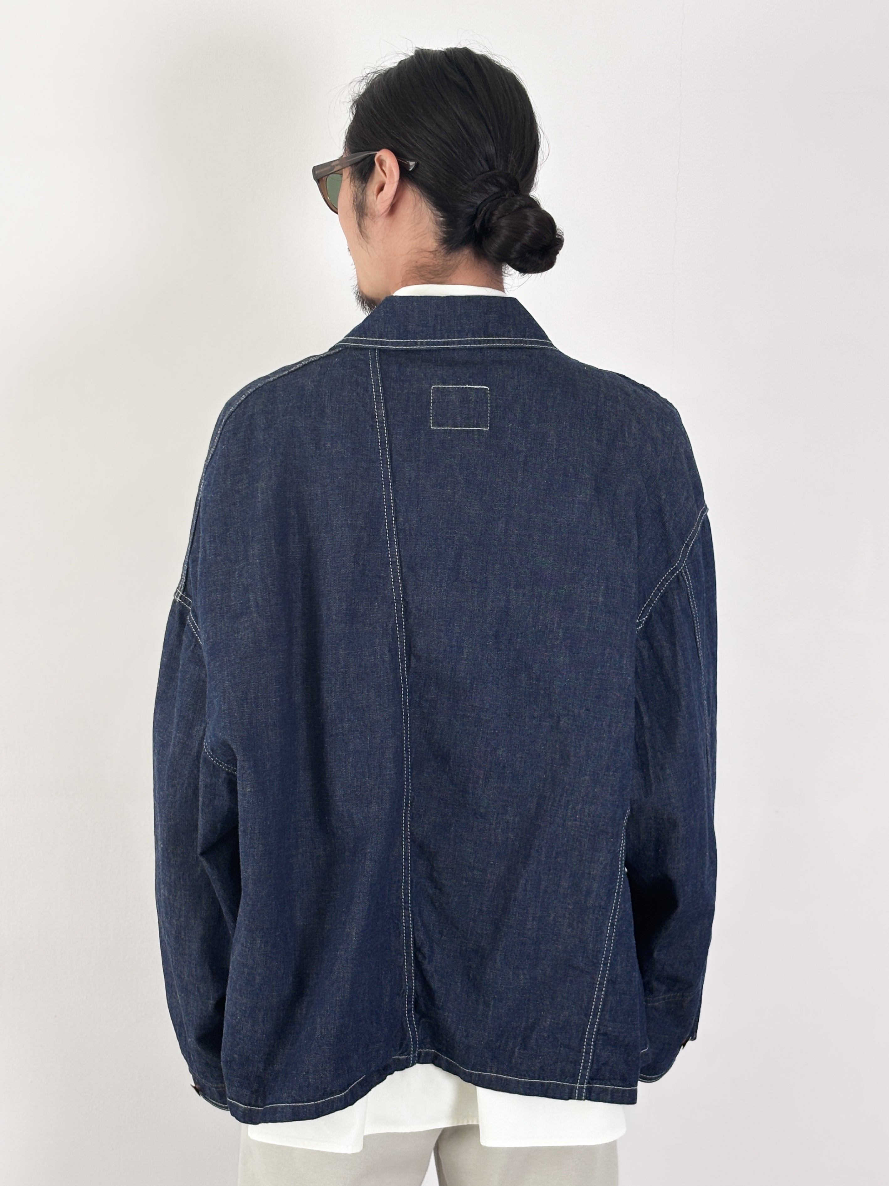 FUMITO GANRYU / GRAFFITI CHORE JACKET (INDIGO)