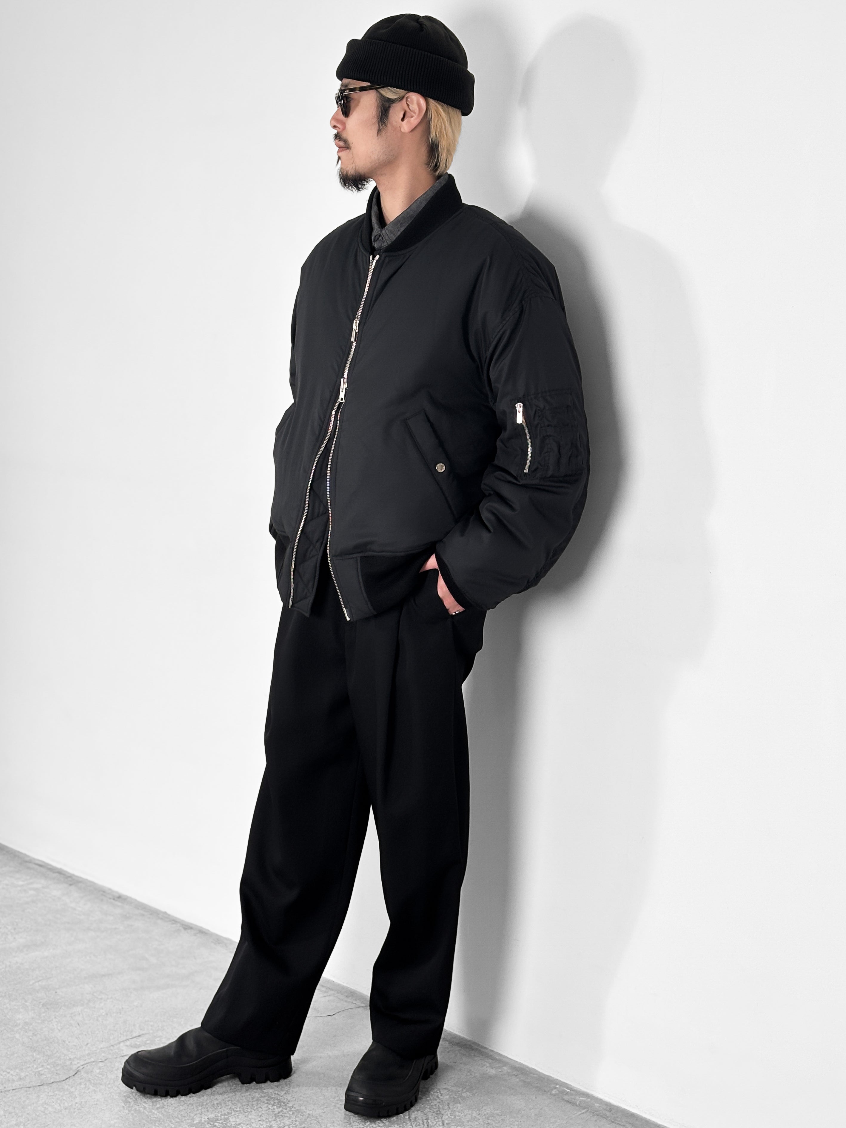FUMITO GANRYU / DEFORMED MA-1 (BLACK)