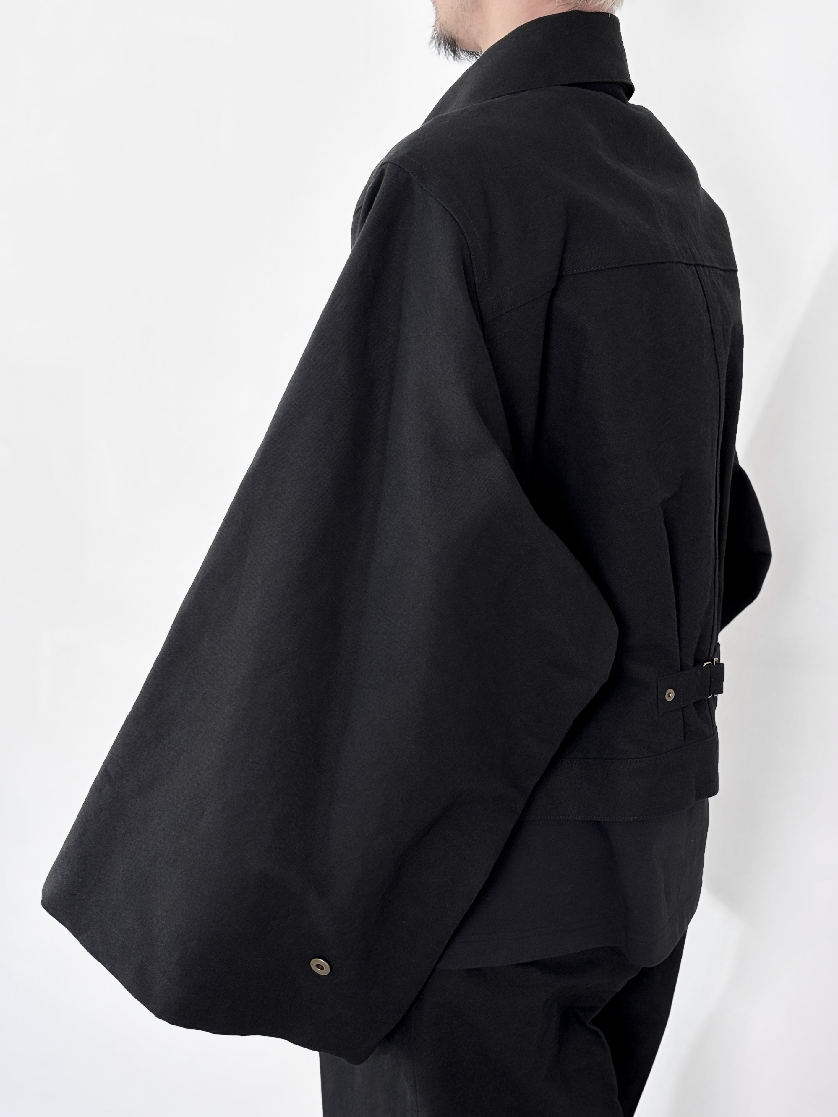 RAINMAKER / N-SLEEVE TRUCKER JACKET (BLACK)